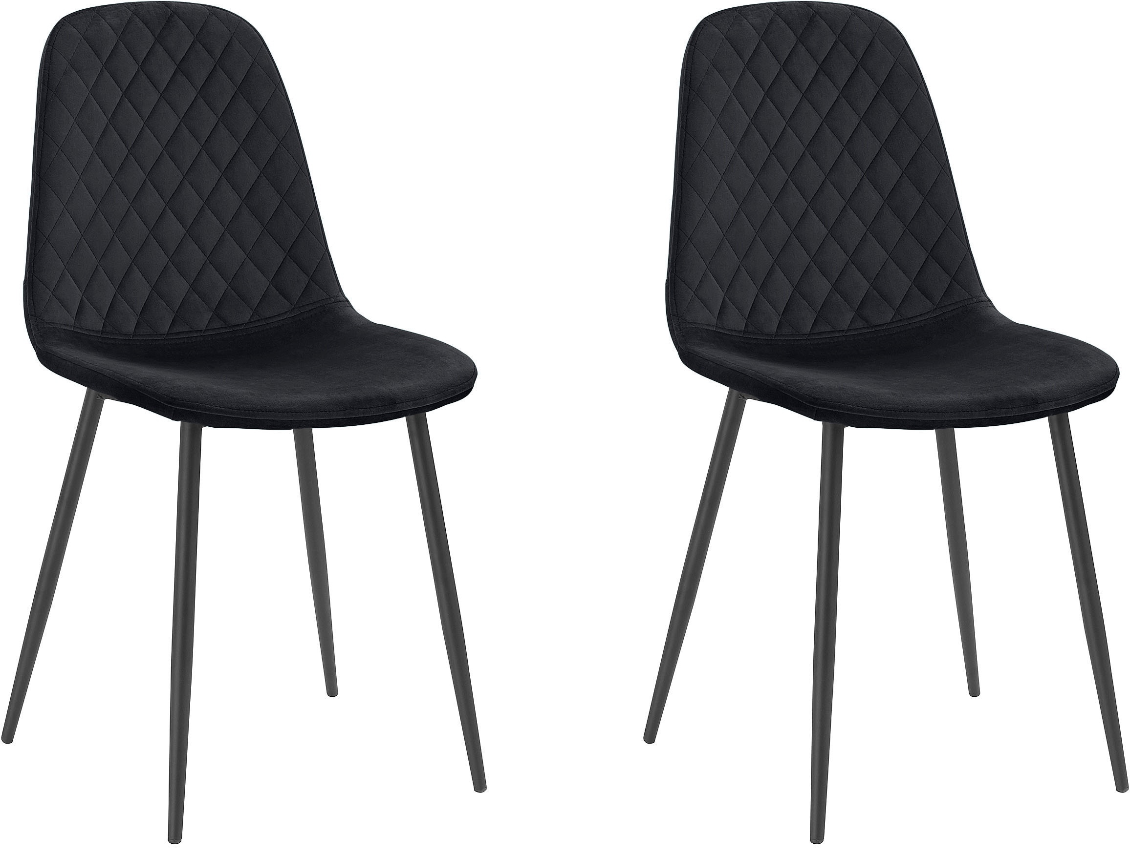 HELA Schalenstuhl »MIRA, Esszimmerstuhl, Stuhl, 4-Fuss Stuhl, BESTSELLER!«, (Set), 2 St., Samtvelours, 1, 2 oder 4 Stück, Schalenstuhl mit Steppung, Küchenstuhl