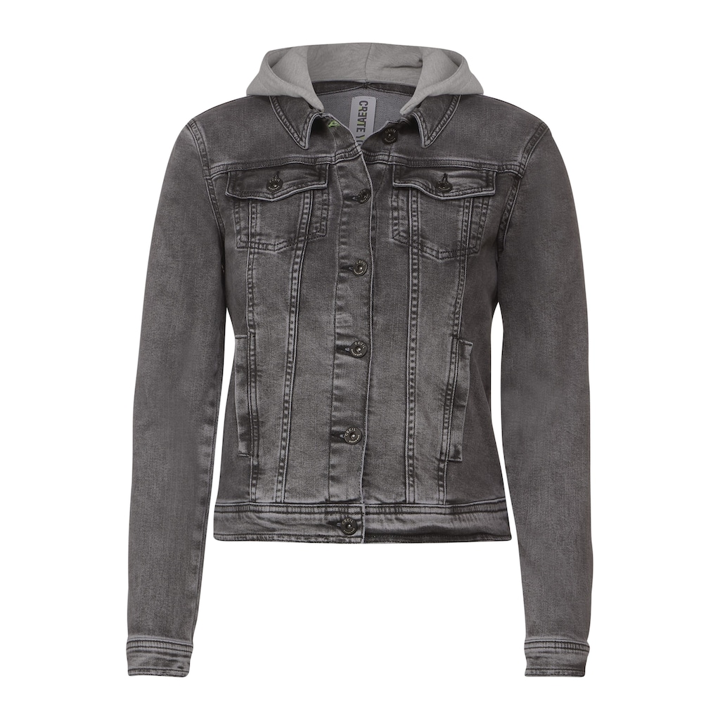 Cecil Jeansblazer »Style Denim Jacket Black Hood«
