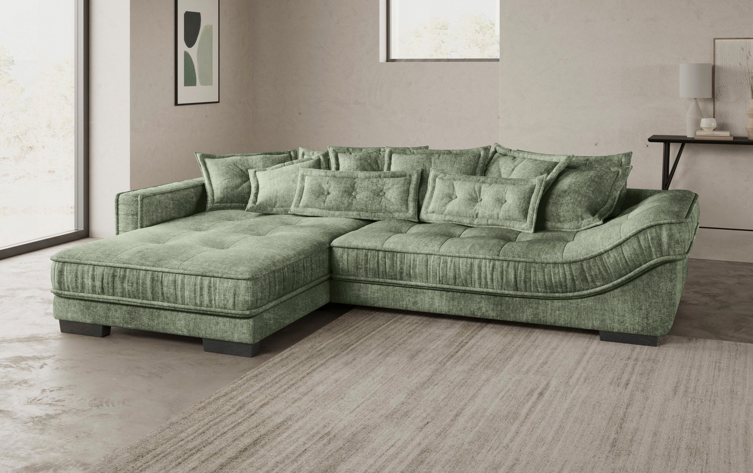 Mr. Couch Ecksofa »Diwan II, L-Form«, Wahlweise mit Kaltschaumpolsterung bis 140 kg belastbar