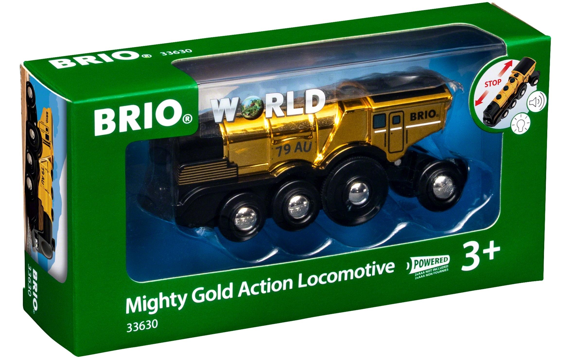BRIO® Spielzeug-Eisenbahn »Goldfarbenene Batterielok«