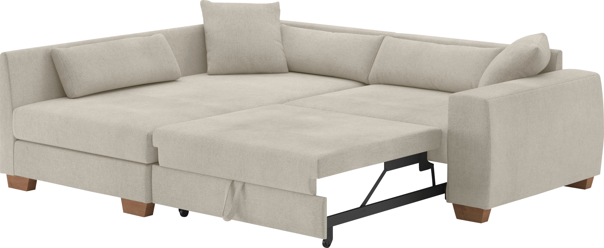 Mr. Couch Ecksofa »Hilla L-Form«, Mit Federkern, wahlweise mit Bettfunktion und Taschenfederkern