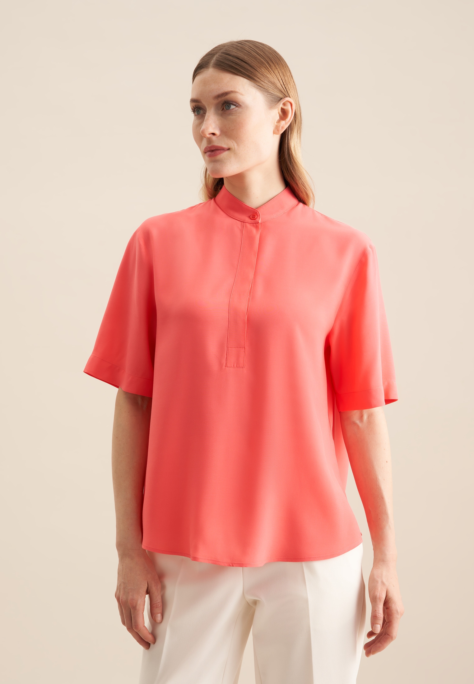 seidensticker Shirtbluse »Schwarze Rose« 1/2 Rundhals Uni