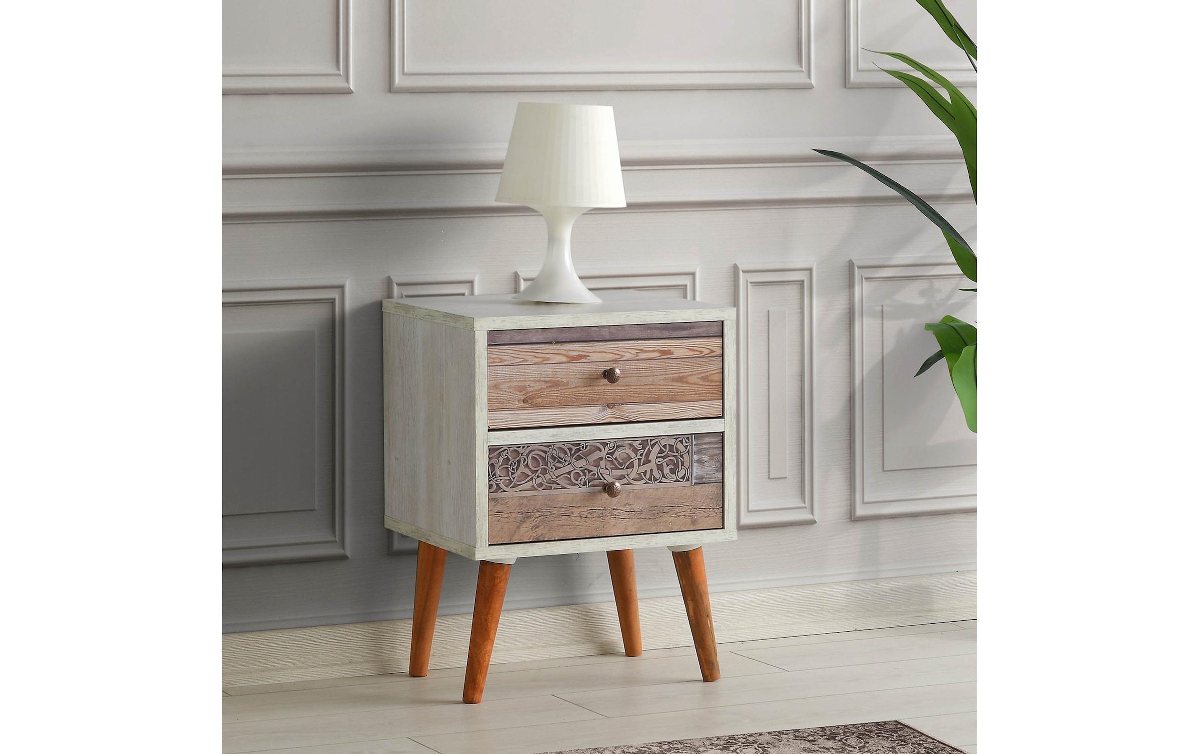 WOODY FASHION Nachttisch »Malmo 40 x 55 cm«
