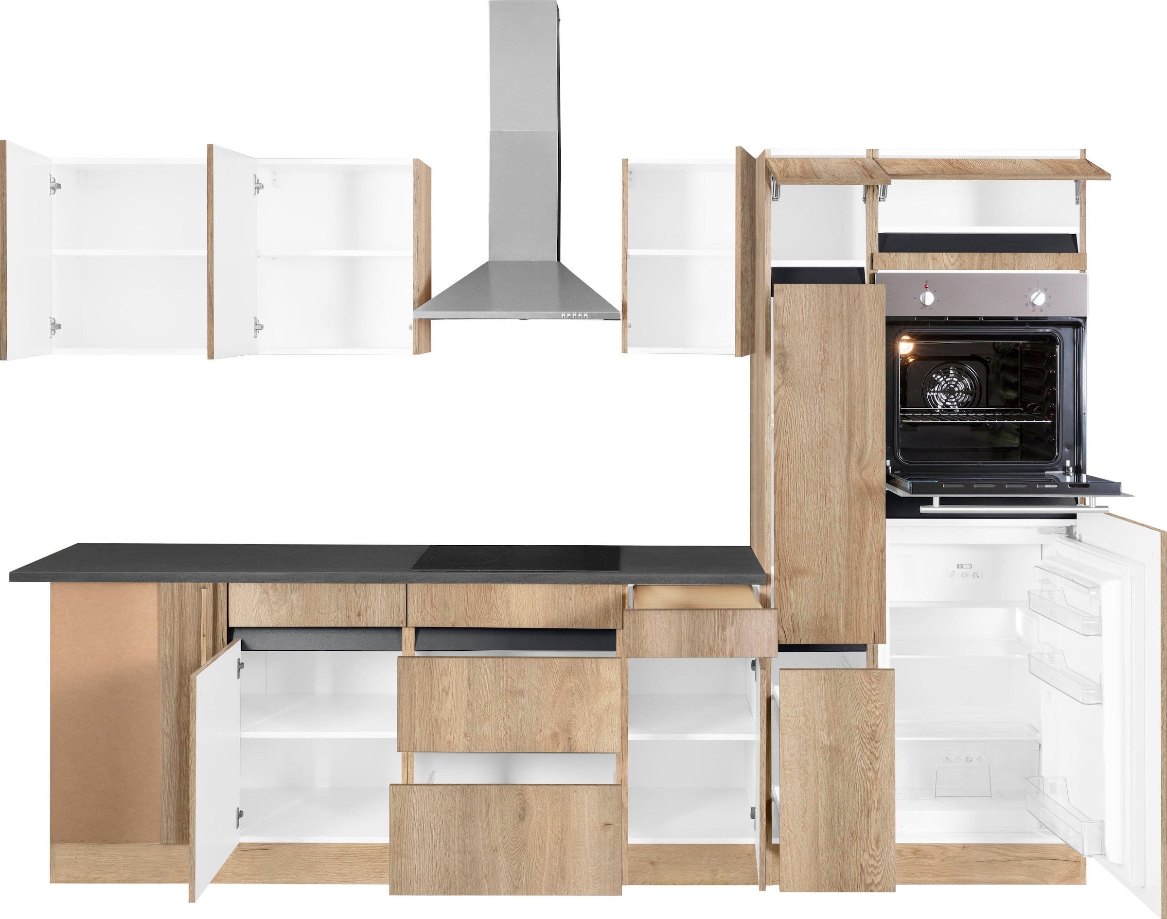 OPTIFIT Winkelküche »Roth«, Stellmasse 300x175 cm, wahlweise mit E-Geräten, mit Apothekerschrank