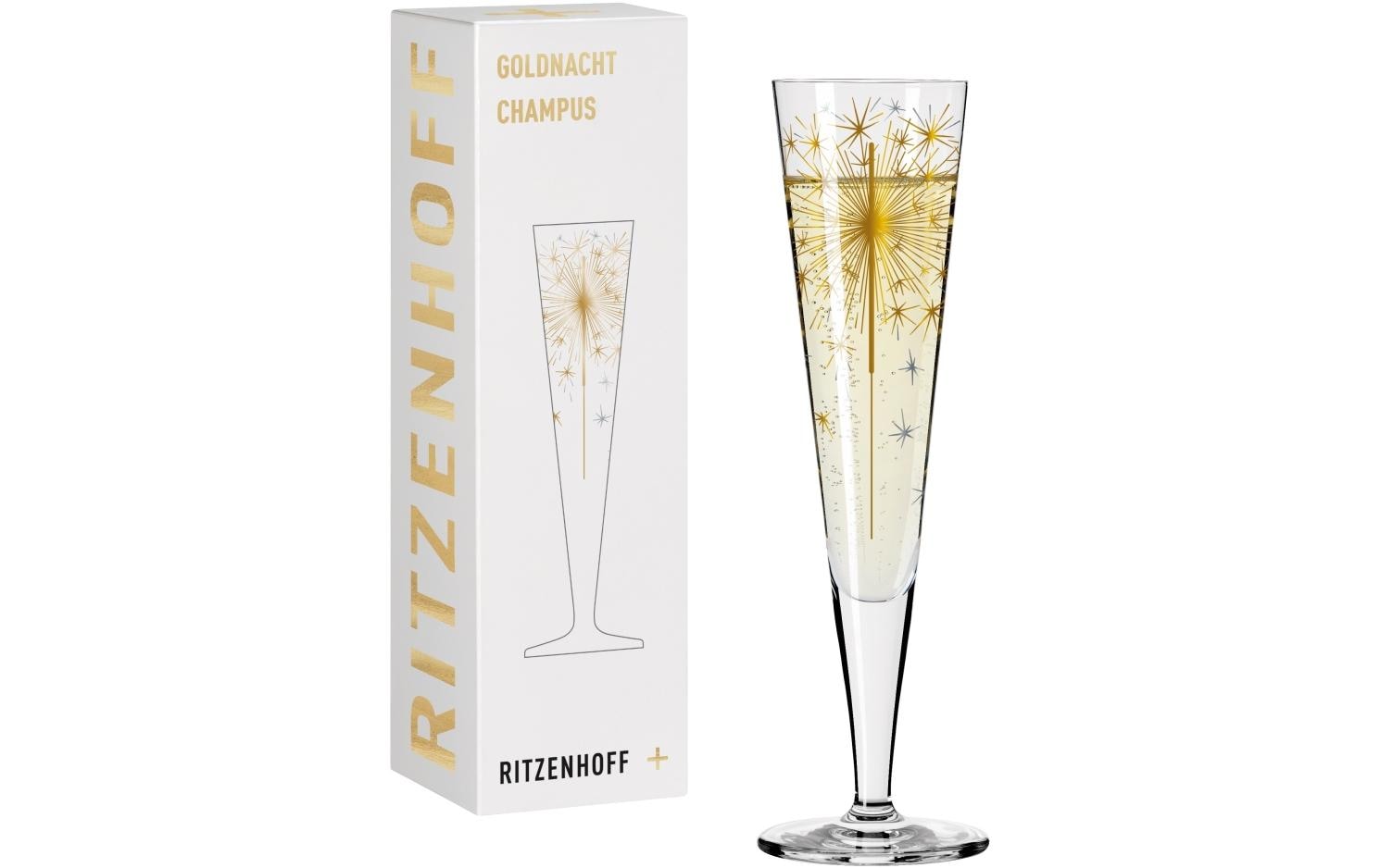 Ritzenhoff Champagnerglas »Goldfarbennacht«, (1 tlg.)