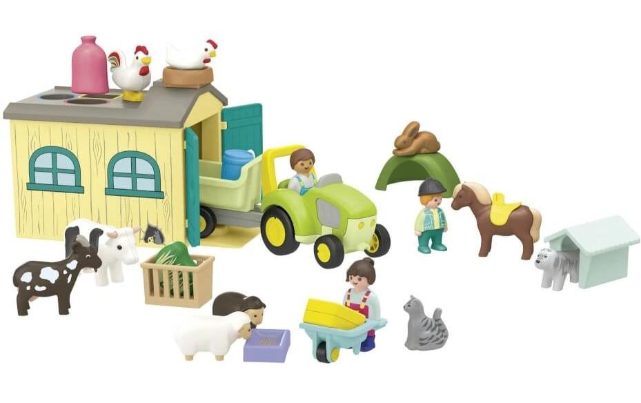 Playmobil® Spielbausteine »50 Jahre Playmobil Junior: Bauernhof-Abenteuer 71656«, (29 St.)