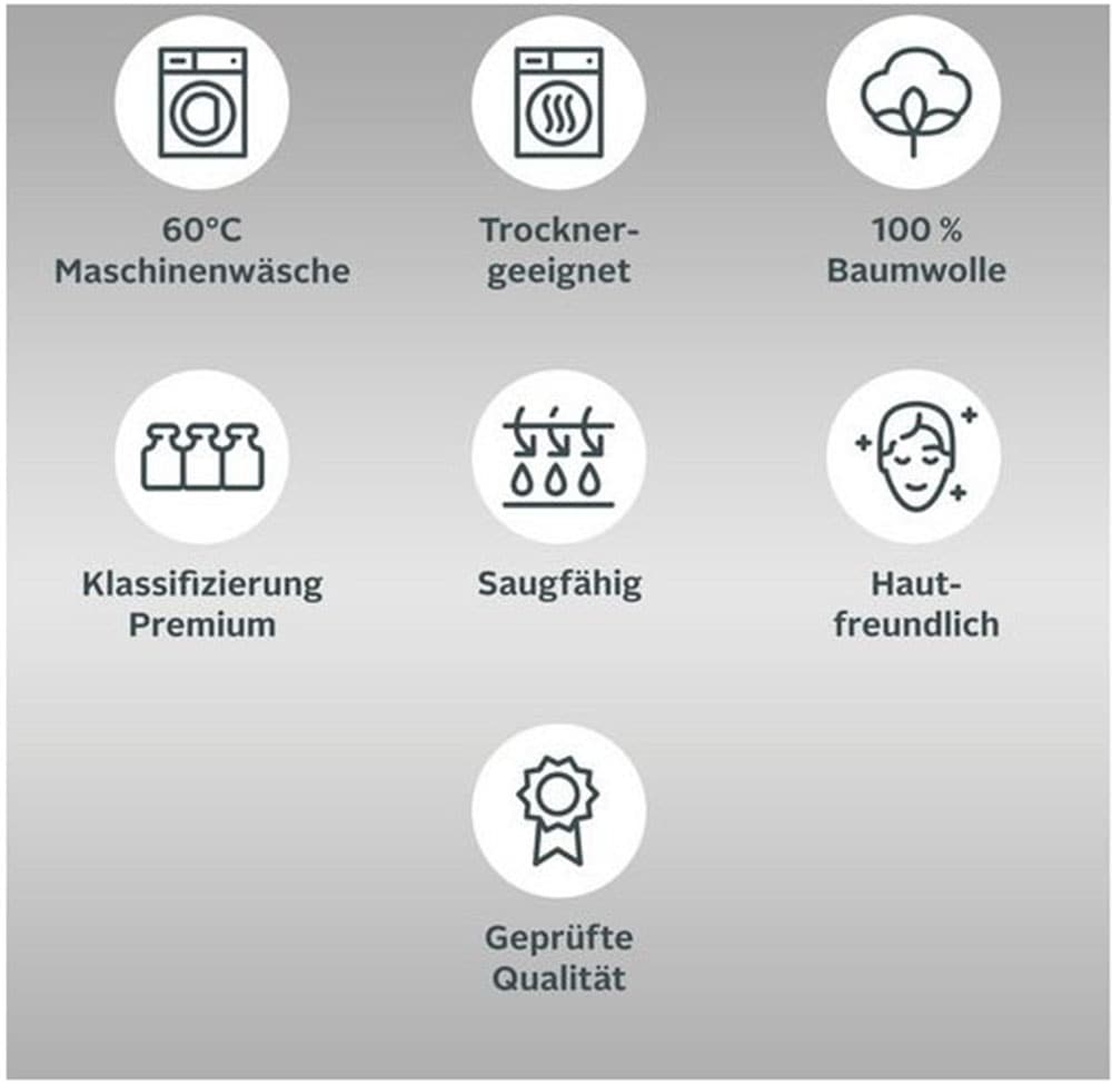 Bruno Banani Handtuch Set »Lana, Handtuch in Premium Qualität 600g/m²«, Set, 6 tlg., Frottier, hochwertig, stilvoll, weich, extra schwere, flauschige Hotel-Qualität
