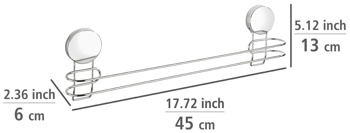 WENKO Handtuchhalter »Osimo«, BxTxH: 45x6x13 cm, befestigen ohne bohren  günstig shoppen | Jelmoli-Versand | Handtuchstangen