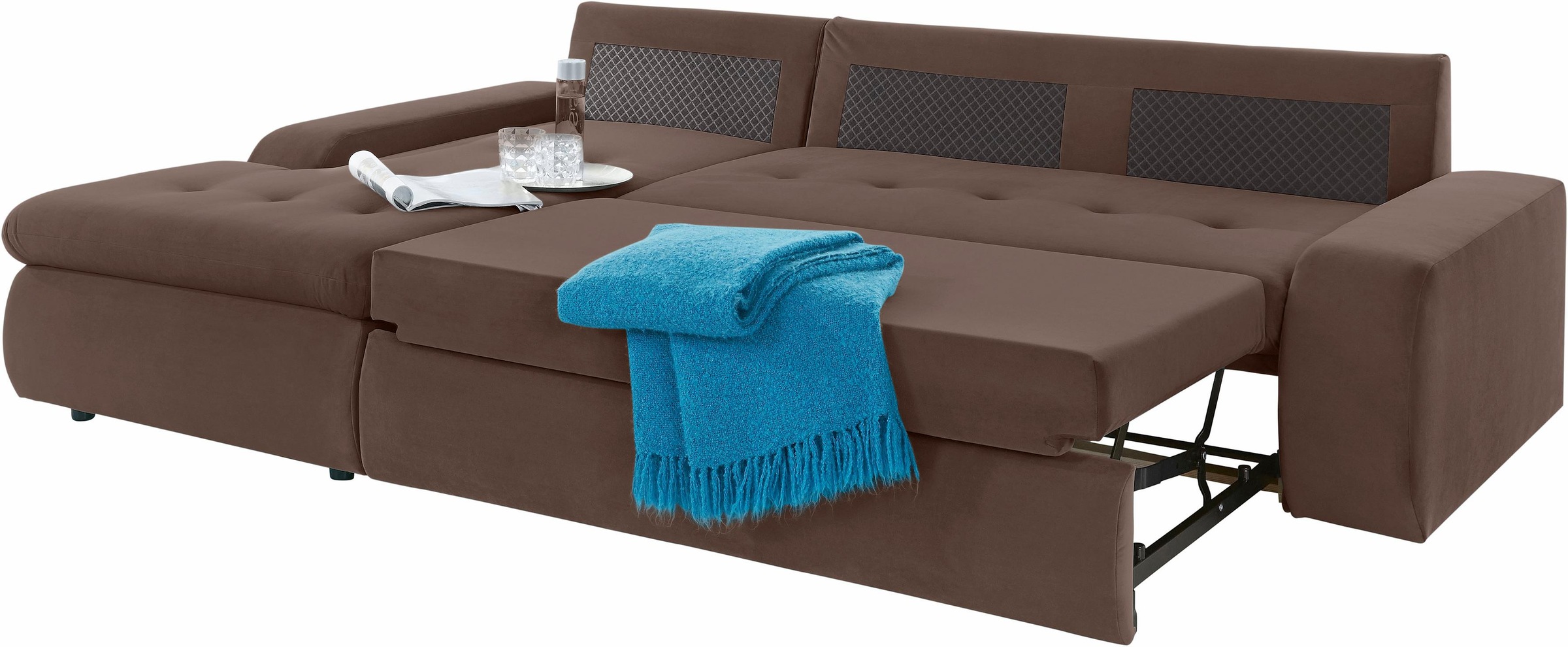 TRENDMANUFAKTUR Ecksofa »Indie II, tolle Detailverarbeitung, bequem und komfortabel im Sitz«, XL und XXL, wahlweise mit Bettfunktion, L-Form