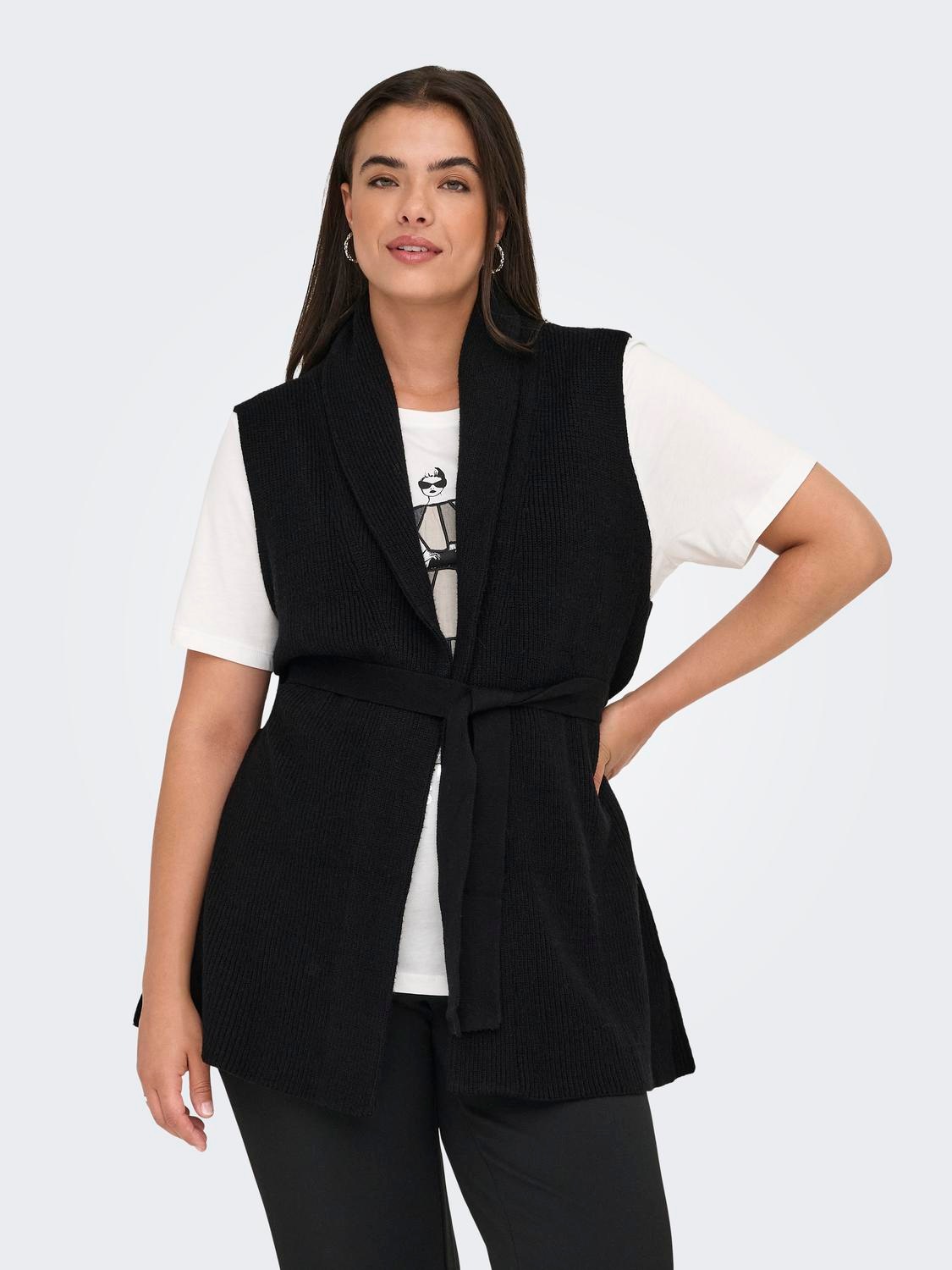 ONLY CARMAKOMA Strickweste »CARKATIA SL RIB WRAP VEST KNT«