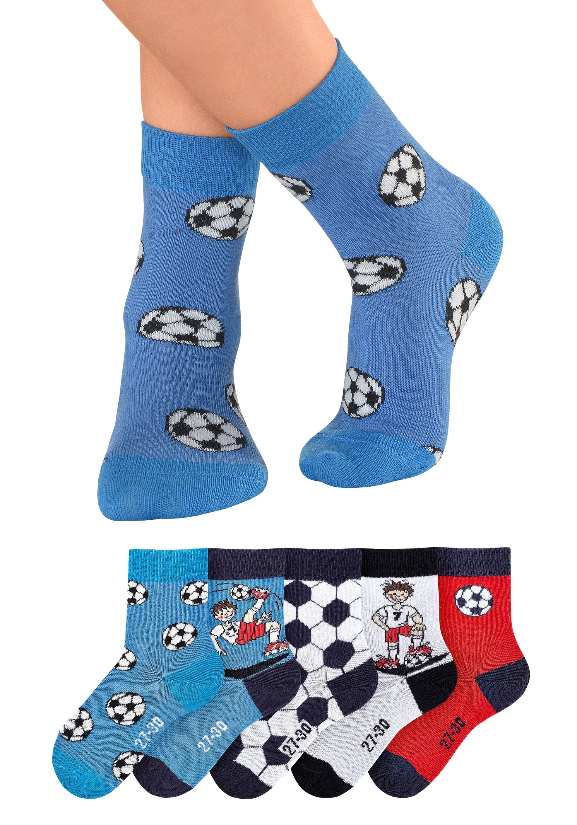 Socken, | Paar), online H.I.S shoppen mit (5 Jelmoli-Versand Fussballmotiven