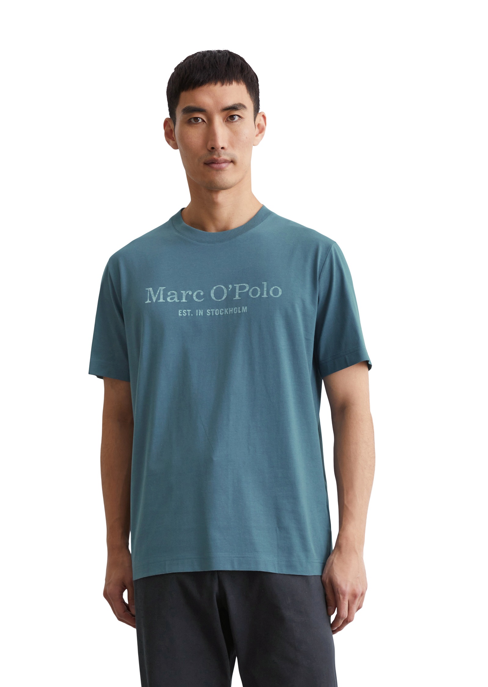 Marc O'Polo T-Shirt mit tonigem Label-Print vorne