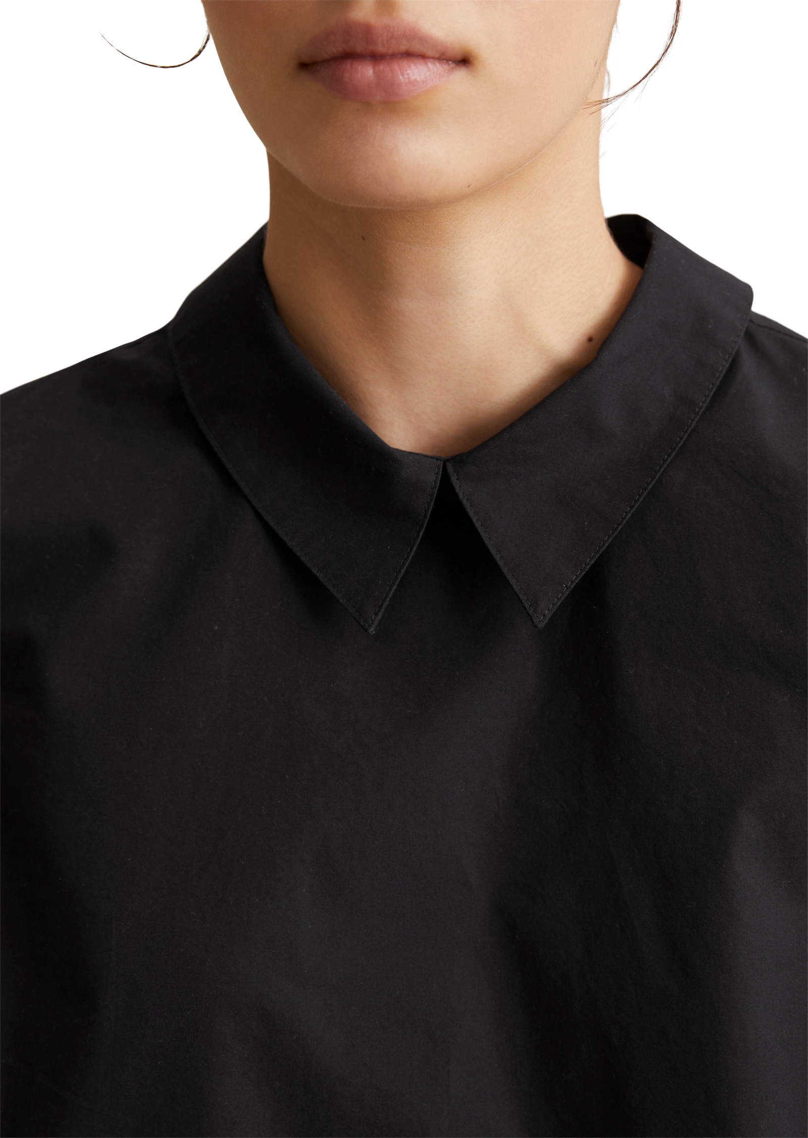 Marc O'Polo DENIM Blusentop, Knopfleiste und Faltendetails am Rücken, ärmellos