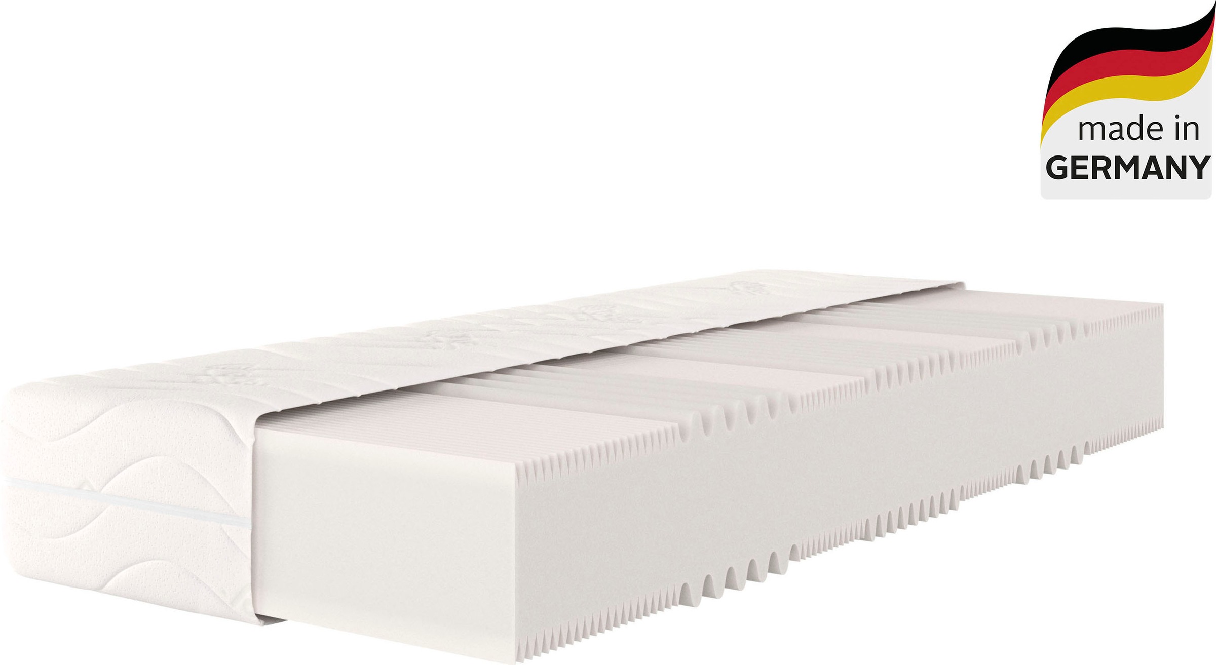 GOODproduct Komfortschaummatratze "Essentials XXL, 7 Zonen Matratze 90x200, 140x200 cm & weitere Grössen" 26 cm hoch Raumgewicht: 28 kg/m³ 1 Stk. tlg. XXL Höhe, flexibler HG bis 140 kg, ergonomisch, atmungsaktiv
