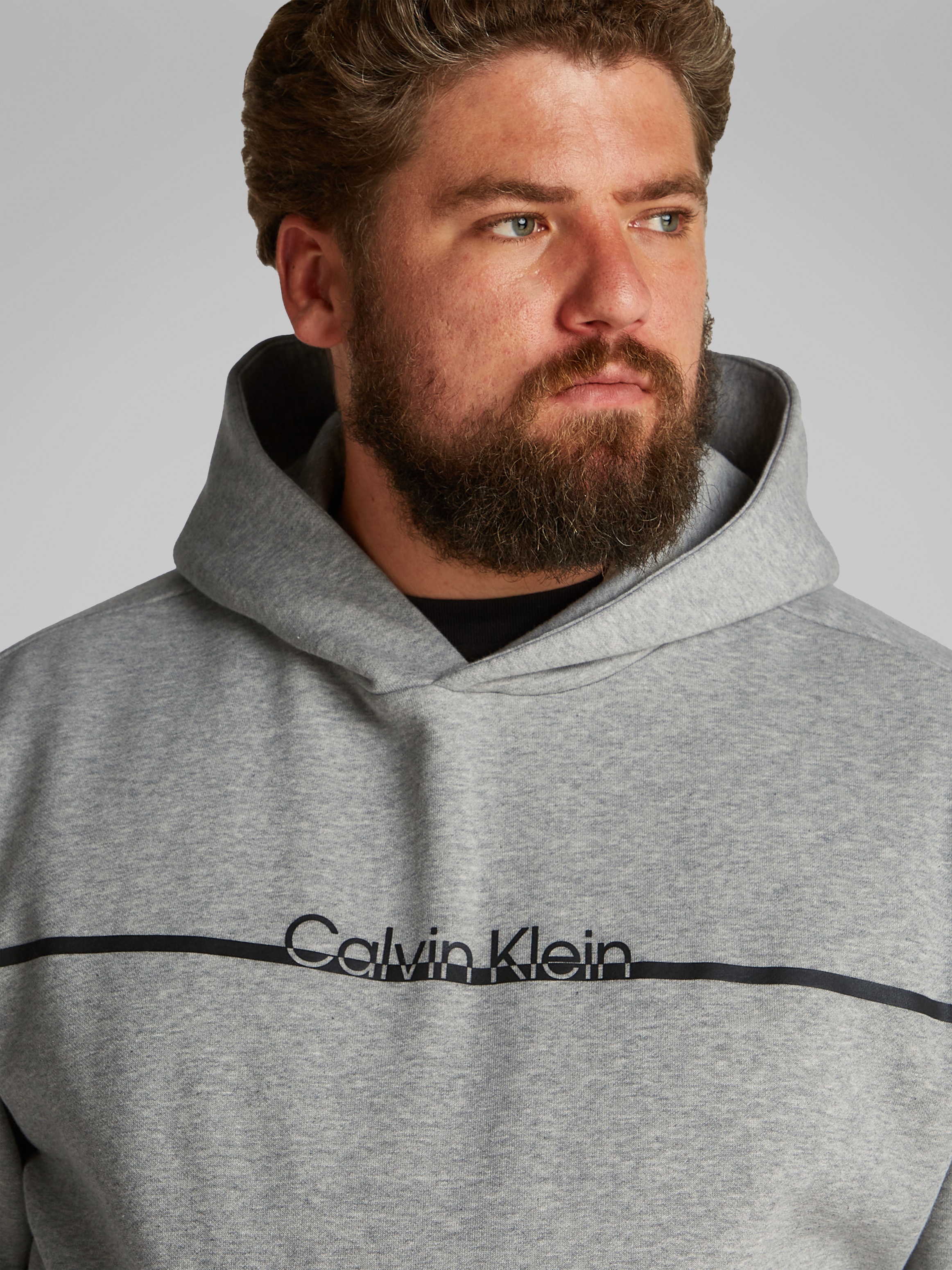 Calvin Klein Big&Tall Sweatshirt »BT_SPLIT LINE LOGO HOODIE«, in Grossen Grössen mit Logoprint