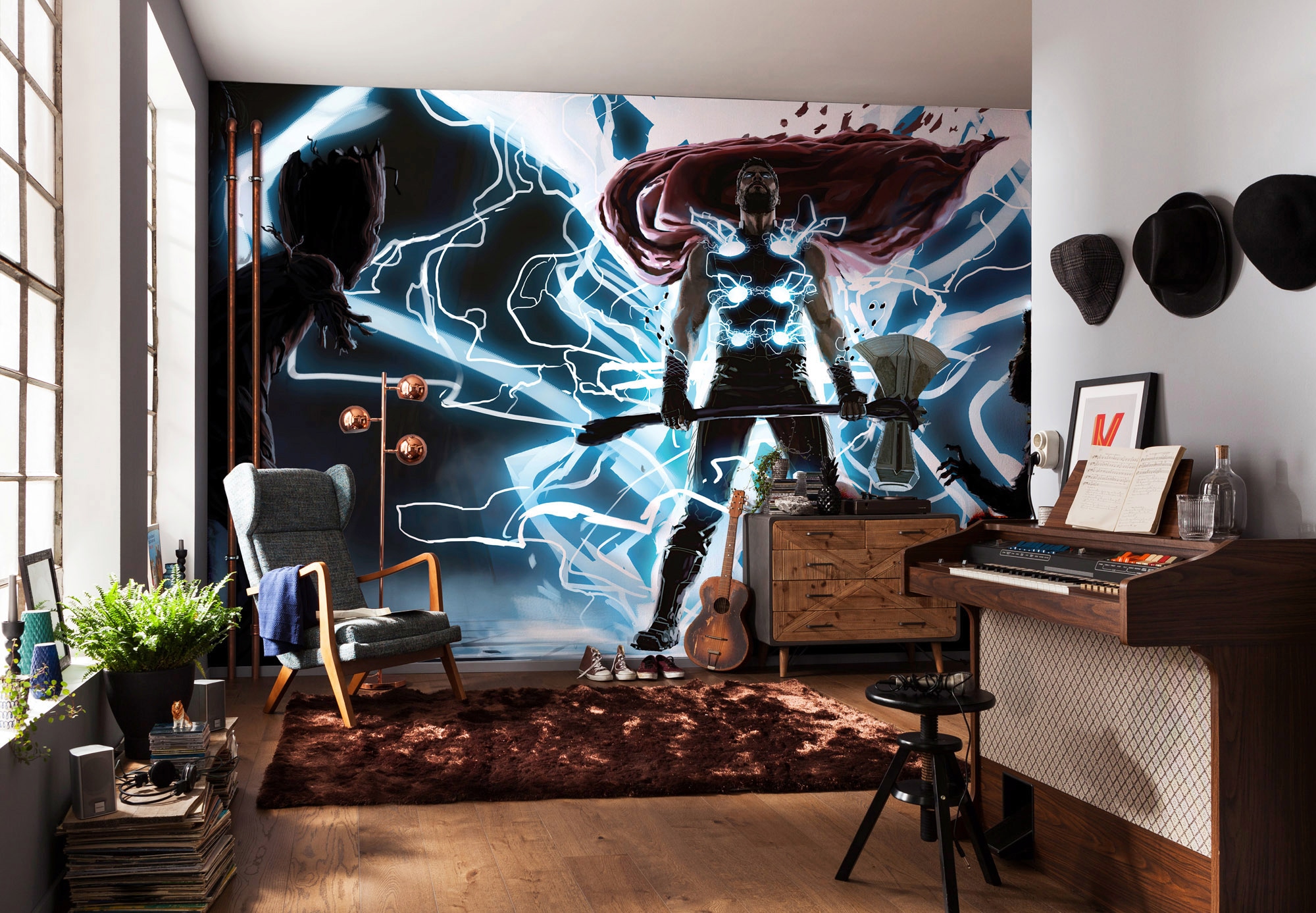 Komar Vliestapete »Digitaldruck Vlies - Thor God of Thunder - Grösse 500 x 280 cm«, bedruckt, Kinderzimmer