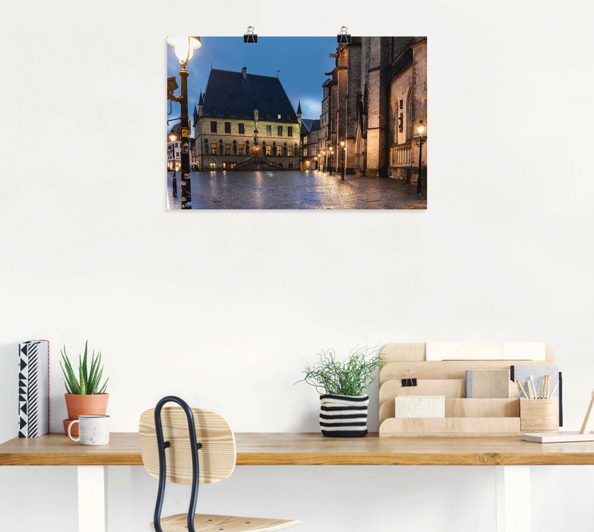 Artland Wandbild »Rathaus Osnabrück I«, Gebäude, (1 St.), als Alubild, Outdoorbild, Poster in verschied. Grössen