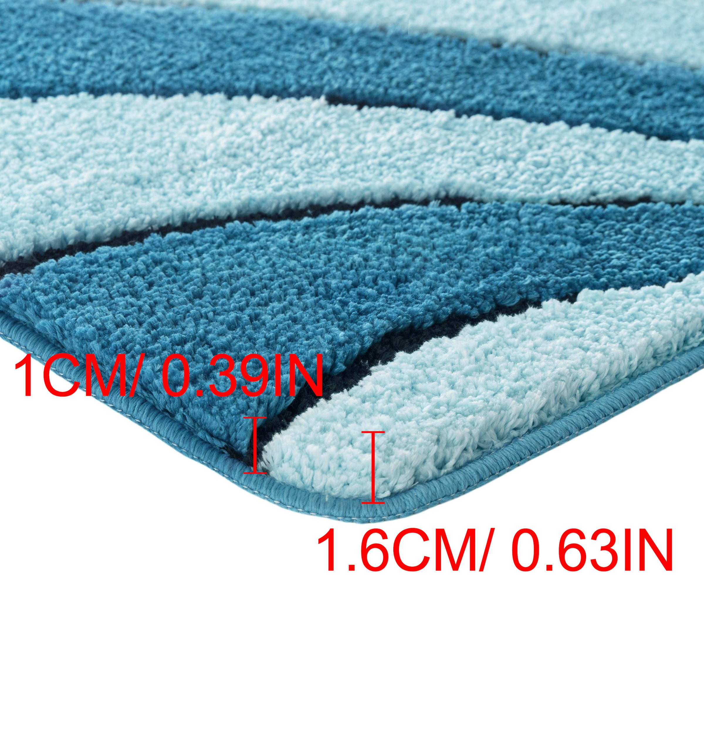 my home Badematte »Anna, Badvorleger, Badezimmer Teppich«, rutschhemmend beschichtet, fussbodenheizungsgeeignet-schnell trocknend, Badteppich, Hoch Tief Effekt, Modern, Weich, Wellen