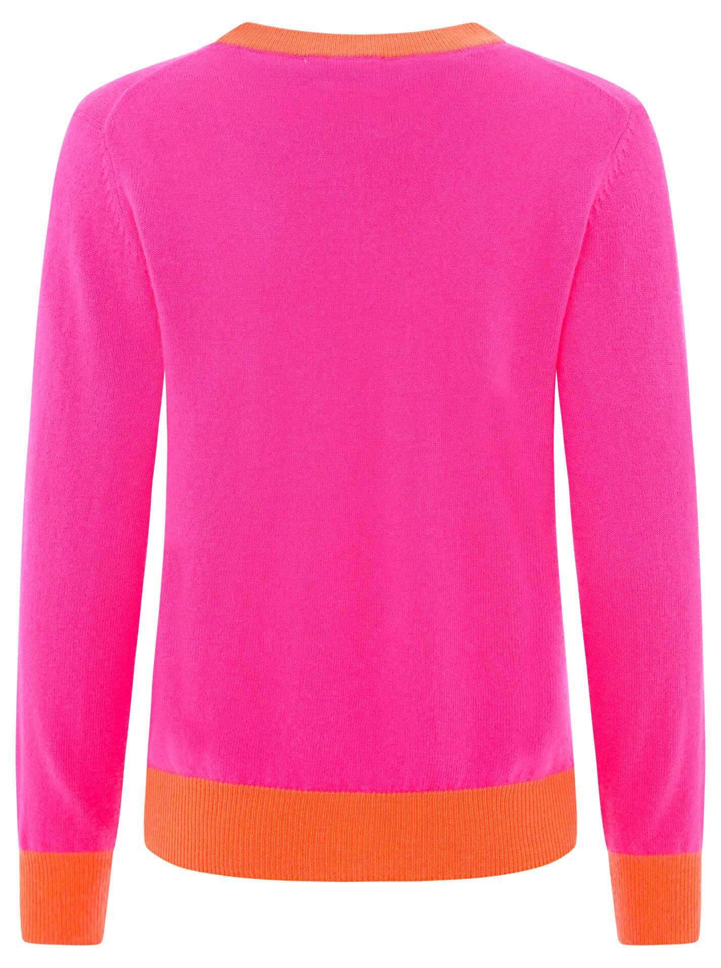 Zwillingsherz Kaschmirpullover »Roundneck with "Colored Edges"«, Kaschmir mit Kontrastbündchen