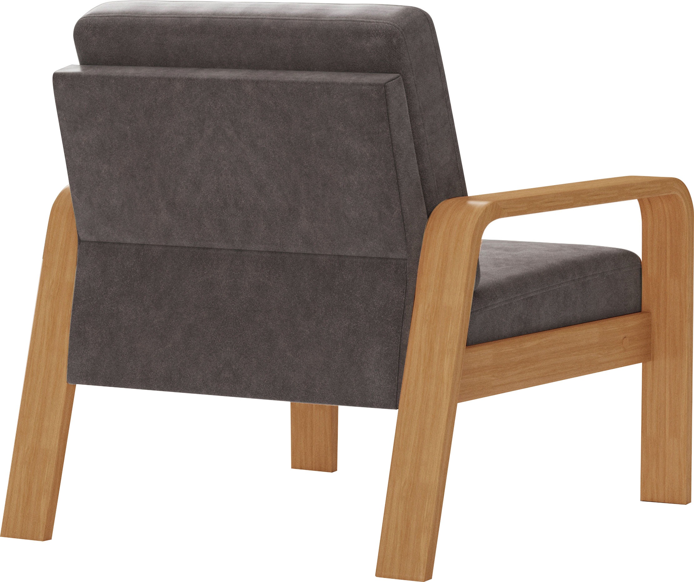 sit&more Sessel »Kolding«, Armlehnen aus eichefarbigem Buchenholz, verschiedene Bezüge und Farben