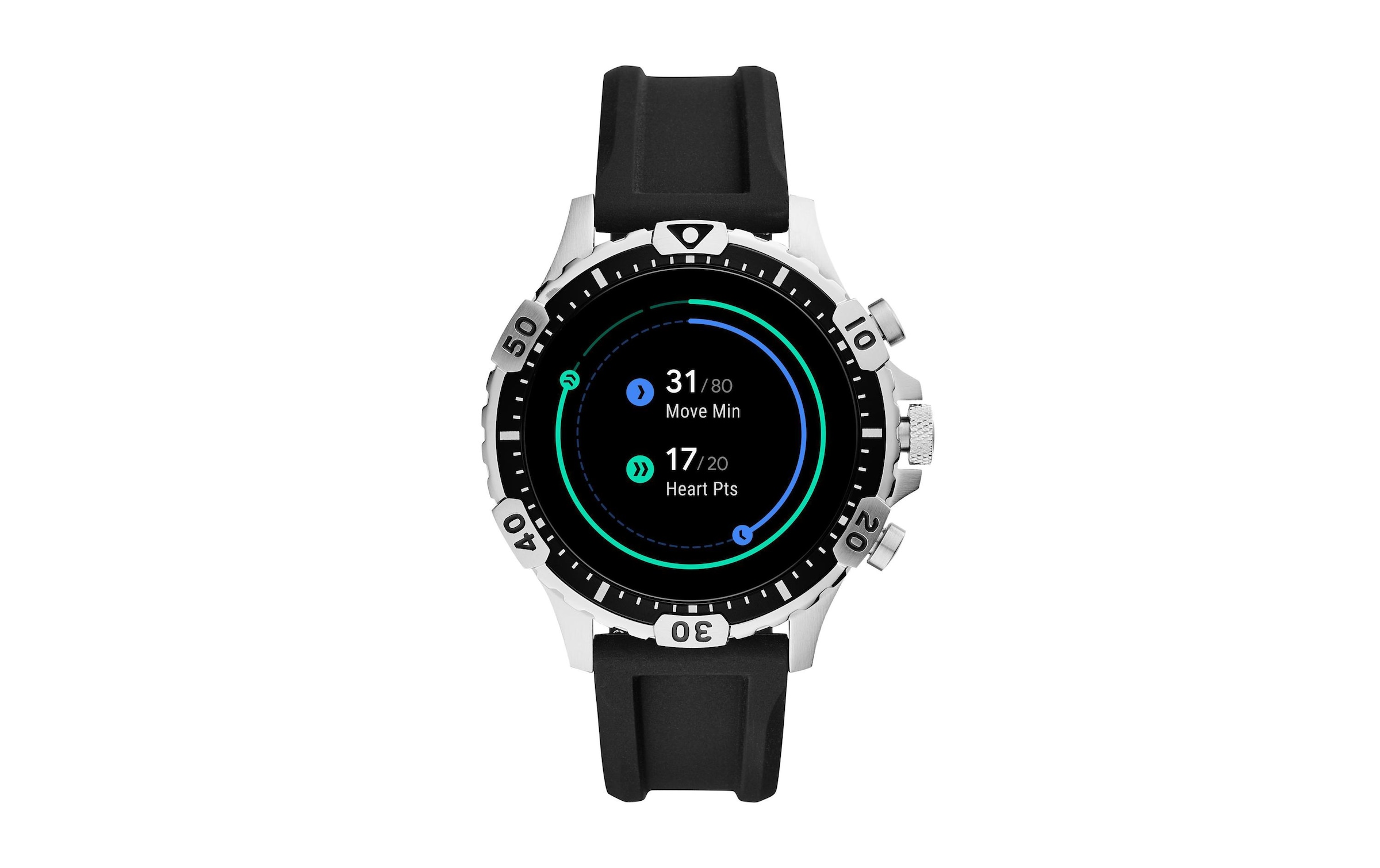 Fossil Smartwatches Smartwatch »Garrett HR FTW4041«, (46 cm / 18,11 Zoll), Wear OS by Google, 8 GB,)