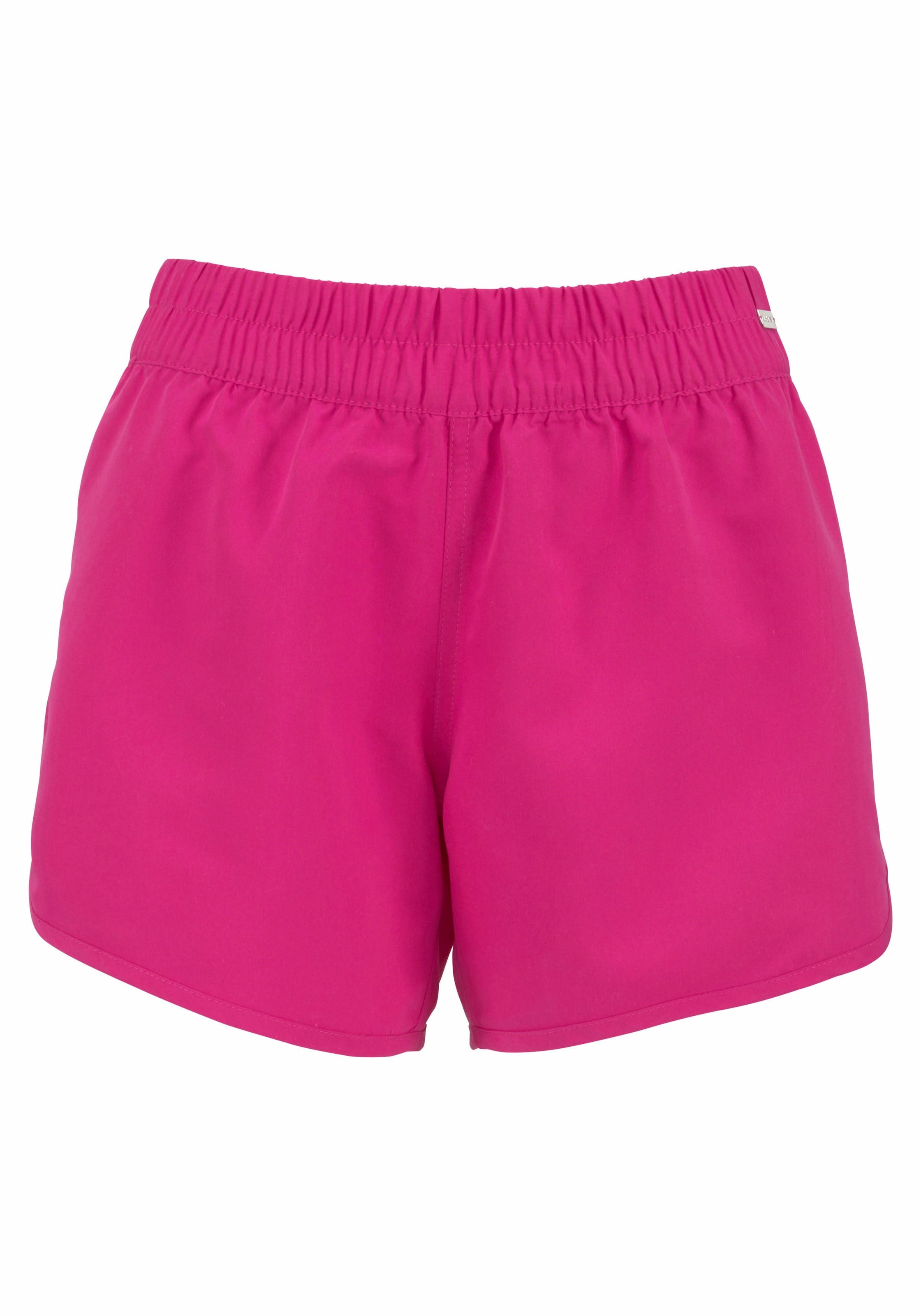 LASCANA Badeshorts, elastisches Bündchen, mit Gesässtasche, softe Microfaser-Qualität