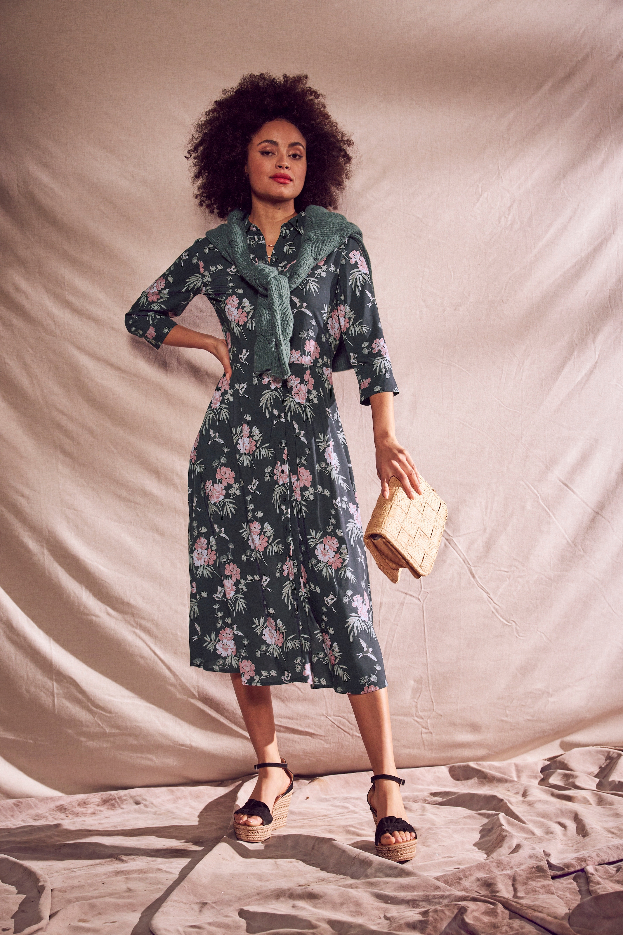 Laura Scott Blusenkleid, mit floralem Print online Jelmoli-Versand Schweiz bei shoppen