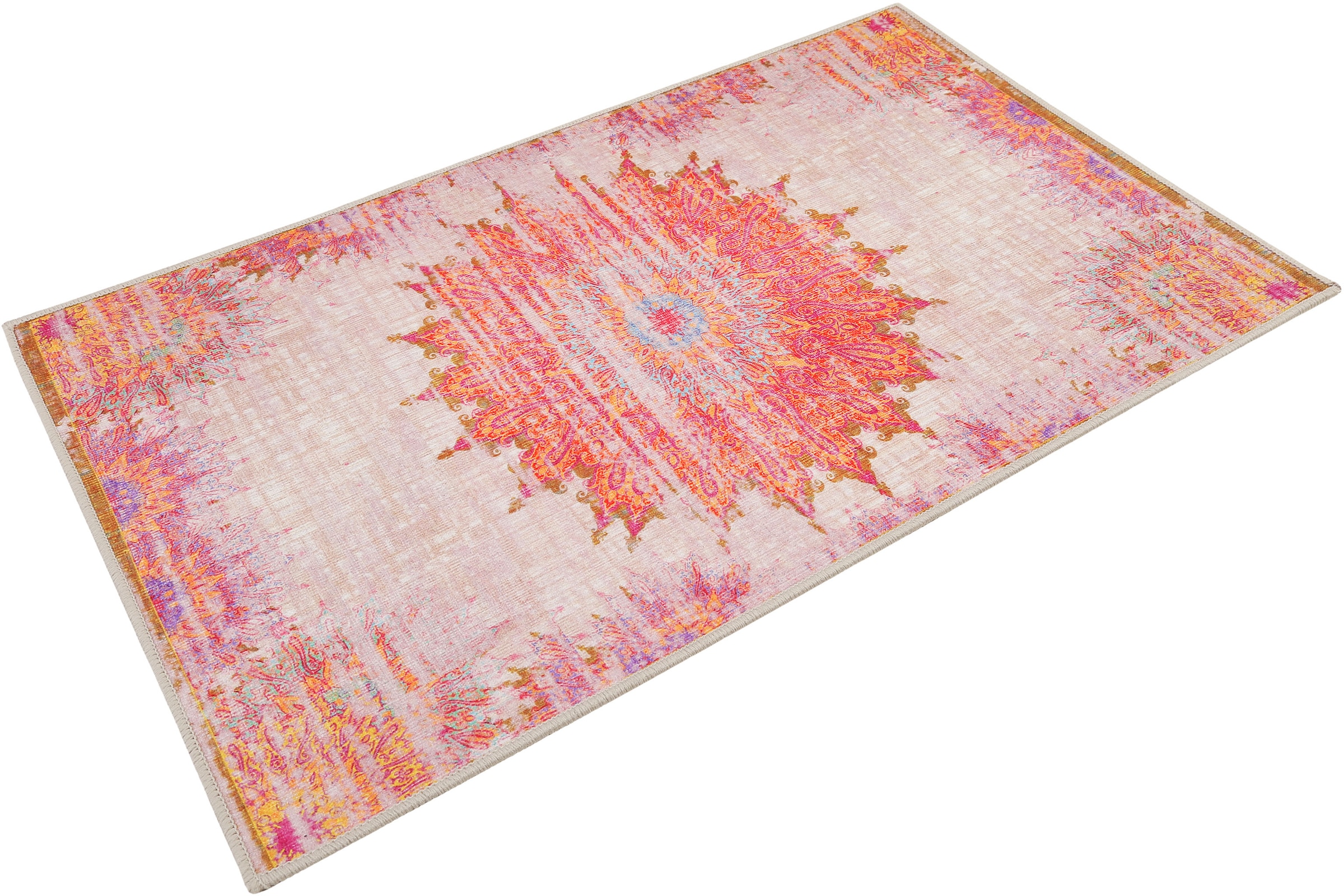 Wecon home Badematte »Sleepwalker«, rutschhemmend beschichtet, fussbodenheizungsgeeignet-schnell trocknend, Vintage Orient Stil, Badezimmerteppich, waschbar