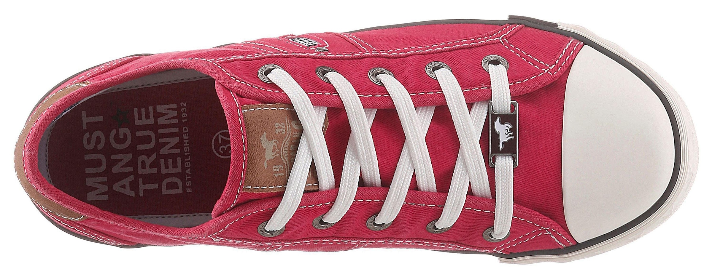 Mustang Shoes Sneaker, Freizeitschuh, Halbschuh, Schnürschuh mit Mustang Markenlabel