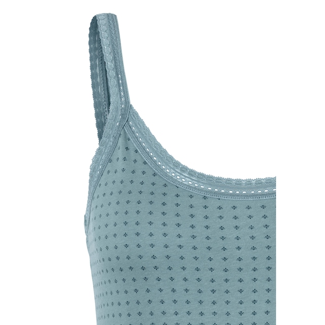 LASCANA Unterhemd, (Packung, 2 St., 2er-Pack), aus elastischer Baumwolle,  weiche Spitze, Spaghettiträger-Top online bestellen bei Jelmoli-Versand  Schweiz