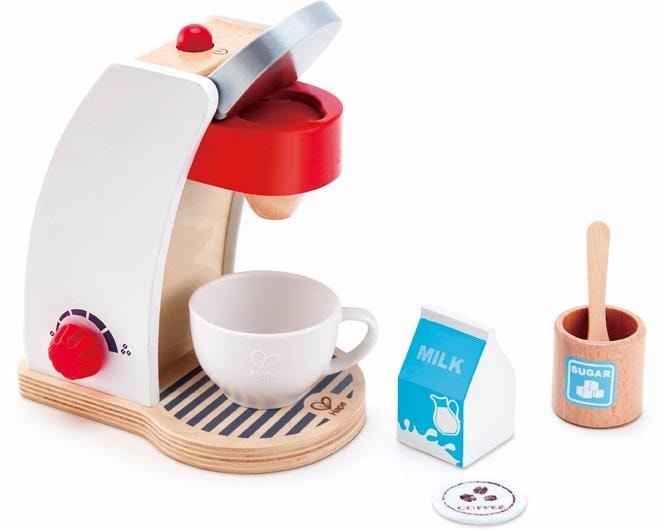 Hape Kinder-Kaffeemaschine »Meine Kaffeemaschine«, (Set, 6 tlg.), mit Ein-/Ausschalter und einem Drehregler