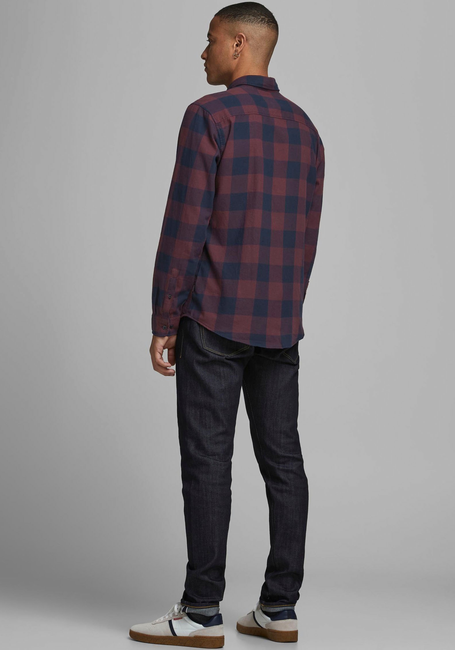 Jack & Jones Karohemd »JJ JJEGINGHAM TWILL SHIRT L/«