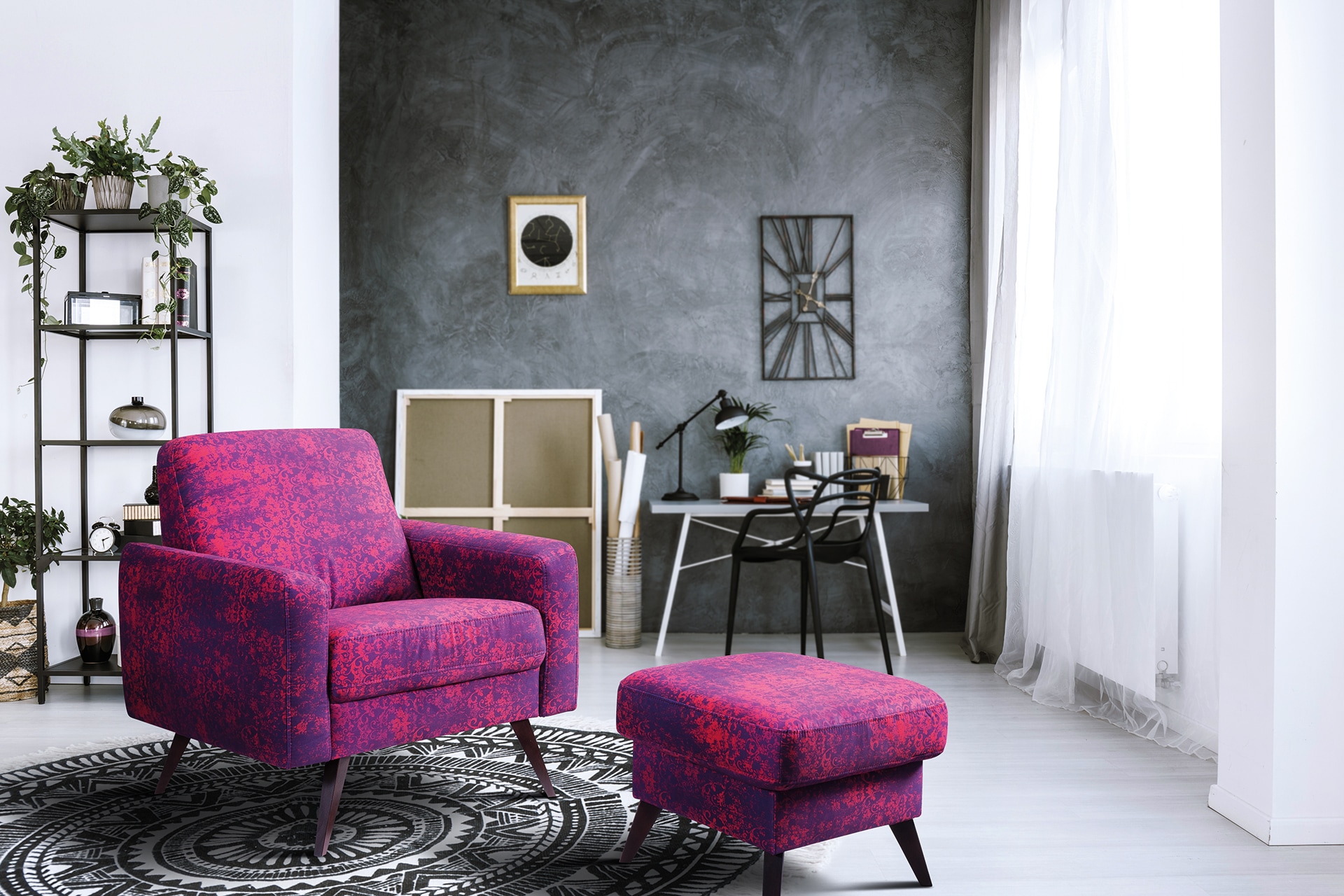 exxpo - sofa fashion Hocker »Side, extravaganter Bezug, bequem und komfortabel«