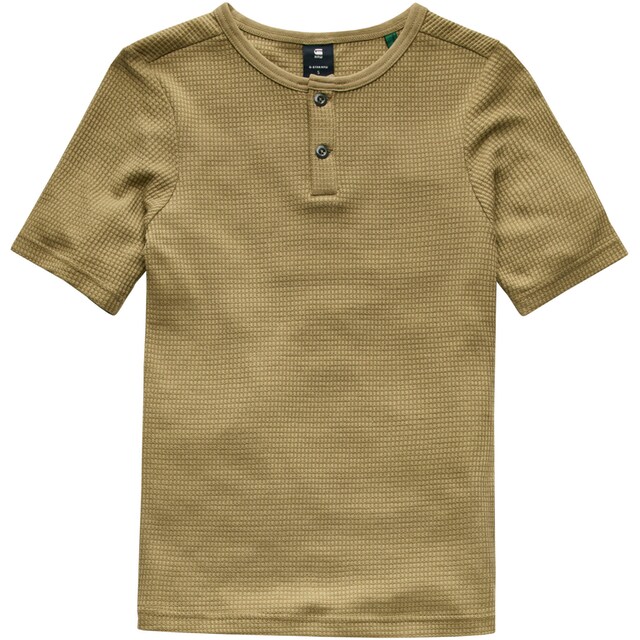 G-Star RAW T-Shirt »T-Shirt Waffle slim granddad«, mit Rundhalsausschnitt  und Knöpfen online shoppen | Jelmoli-Versand