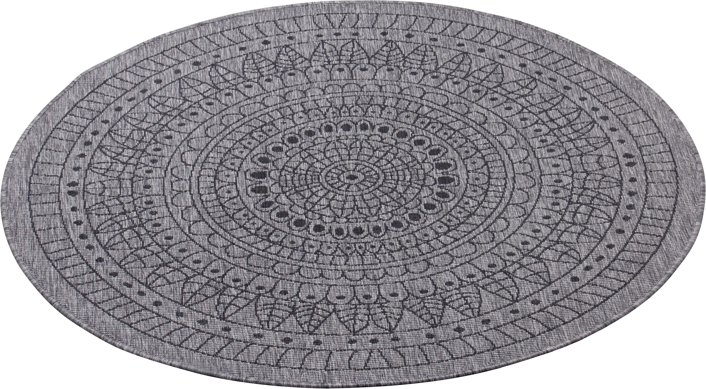 NORTHRUGS Teppich »Porto Wendeteppich«, rund, 5 mm Höhe, In-& Outdoor, Wetterfest, Balkon, Garten, Wohnzimmer, Wasserfest