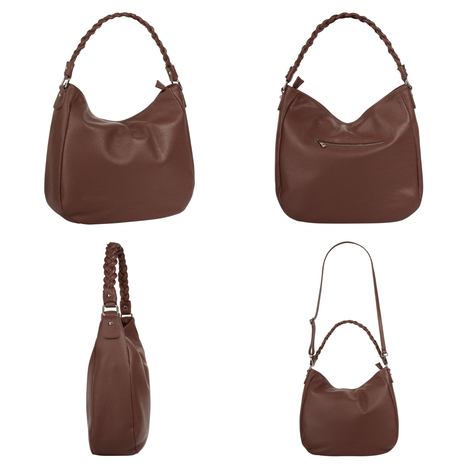 Samantha Look Henkeltasche, echt Leder, Made in Italy