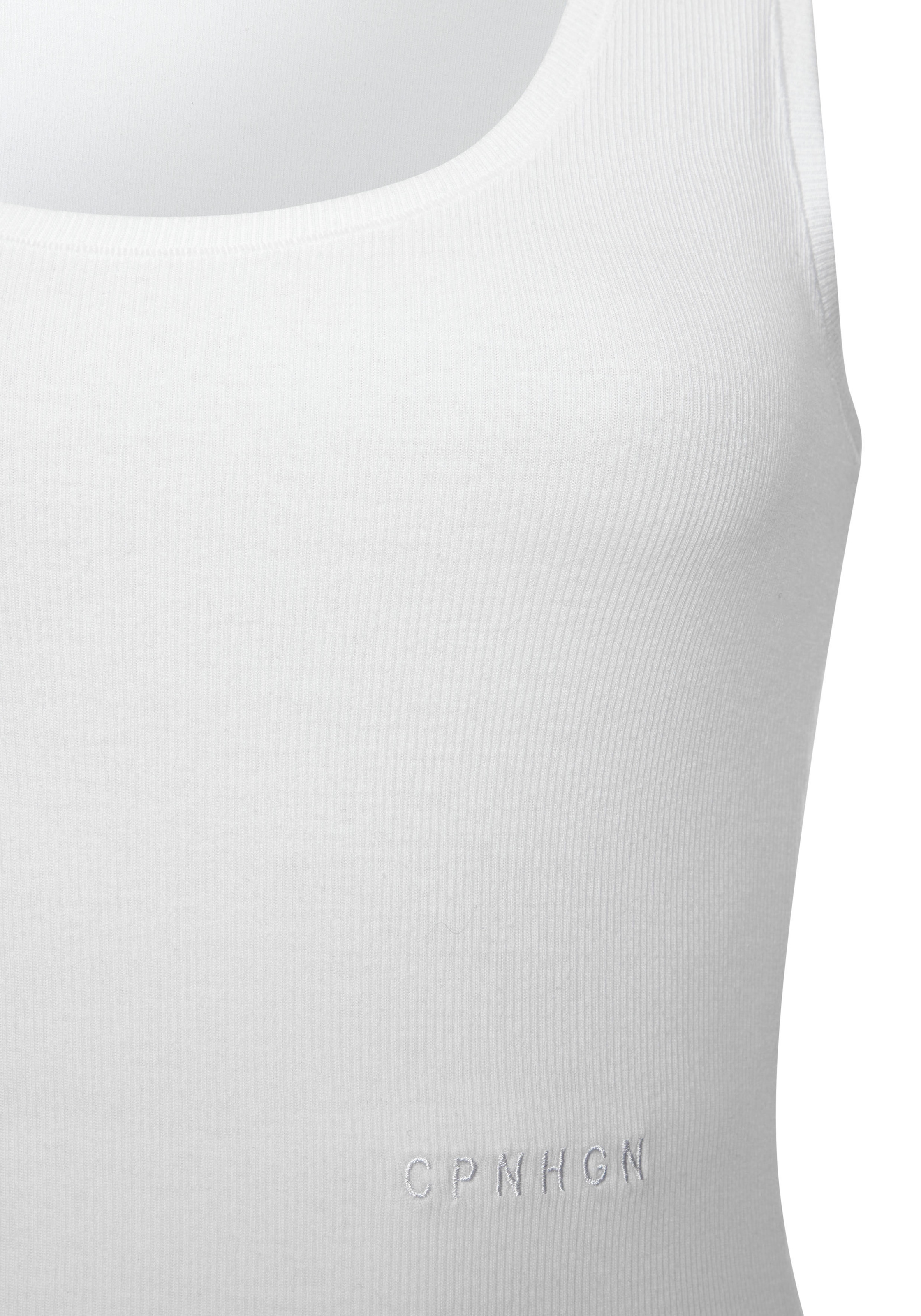 Copenhagen Studios Achseltop »mit hochwertiger Logostickerei«, aus gerippter Bio-Baumwollqualität