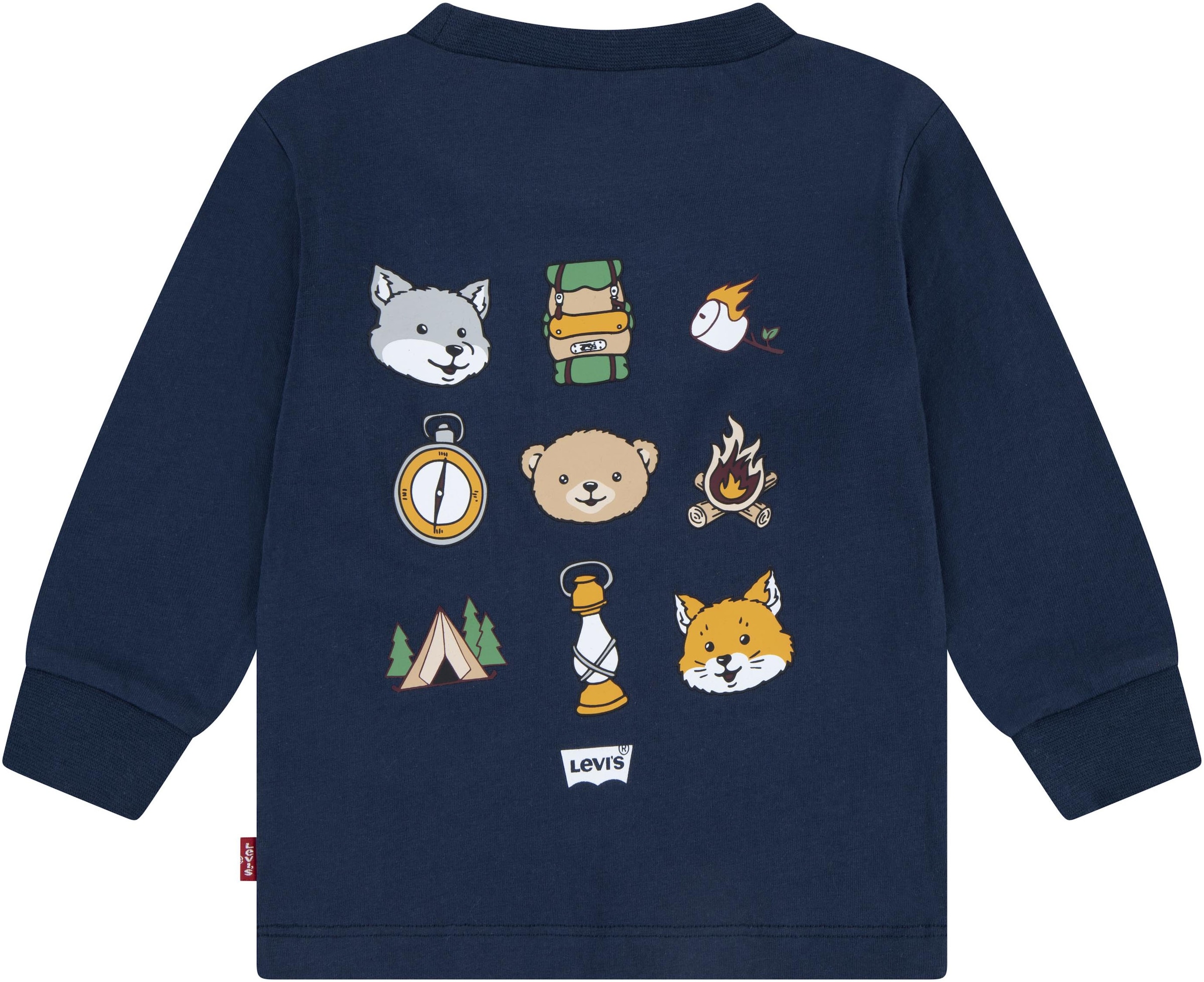 Levi's® Kids Langarmshirt »LVB CRITTER HIKING IC TEE«, mit bedrucktem Rücken