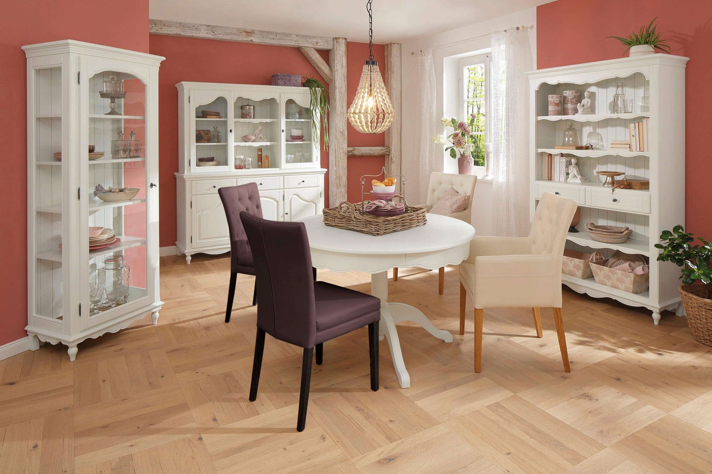 Home affaire 4-Fussstuhl »Colorado«, (Set), 6 St., Kunstleder, Beine aus Buche, wengefarben lackiert, Im 2er, 4er oder 6er-Set