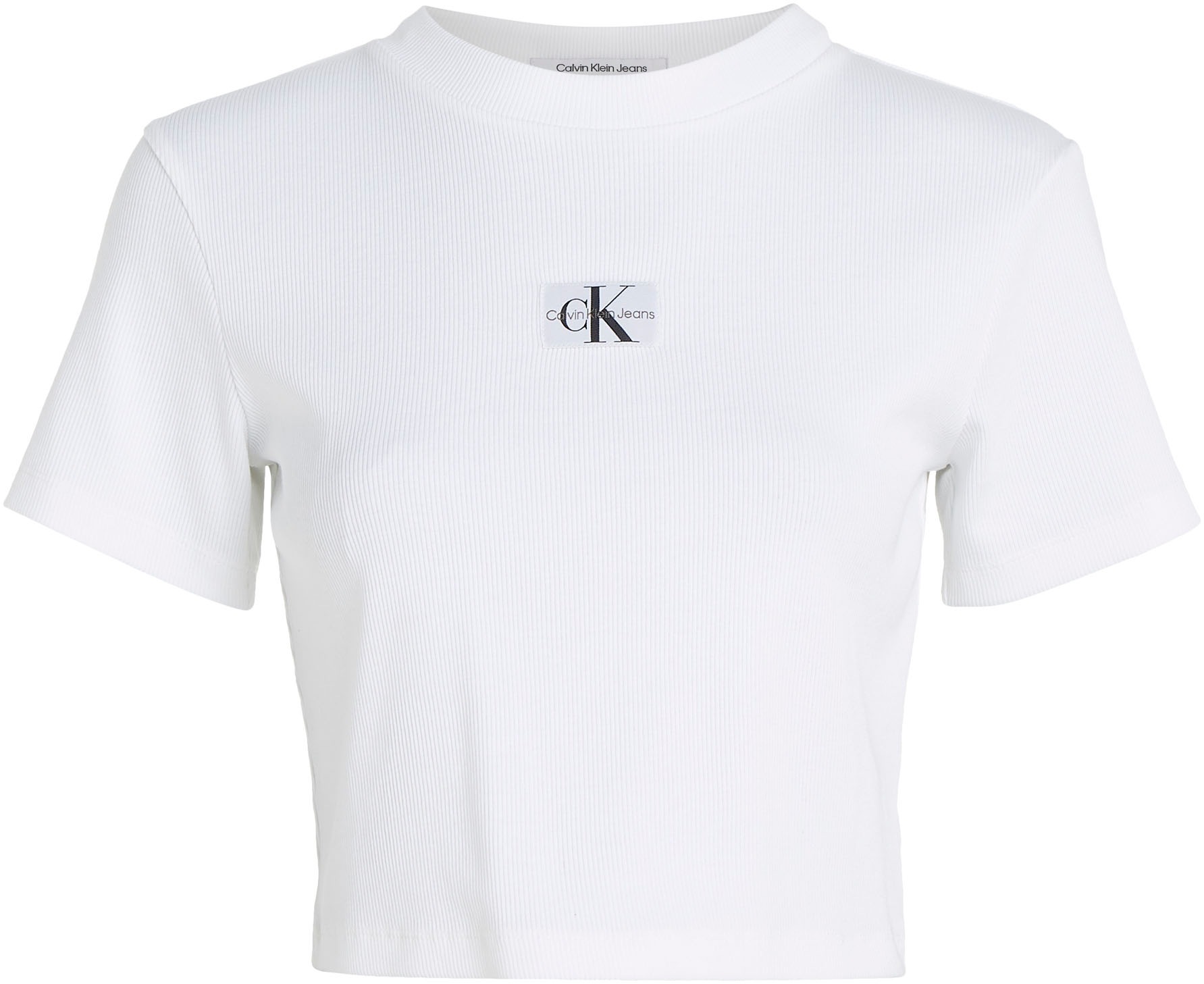 Calvin Klein Jelmoli-Versand SLEEVE shoppen »BADGE online TEE« Jeans T-Shirt | SHORT RIB