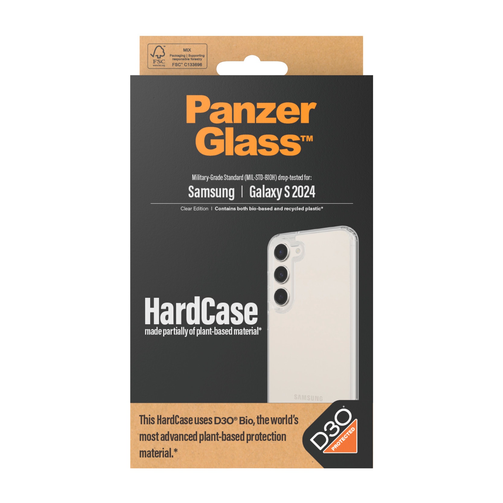 PanzerGlass Handyhülle »HardCase aus D3O für Samsung Galaxy S24«, Militärstandard MIL-STD 810H Backcover Schutzhülle stossfest kratzfest