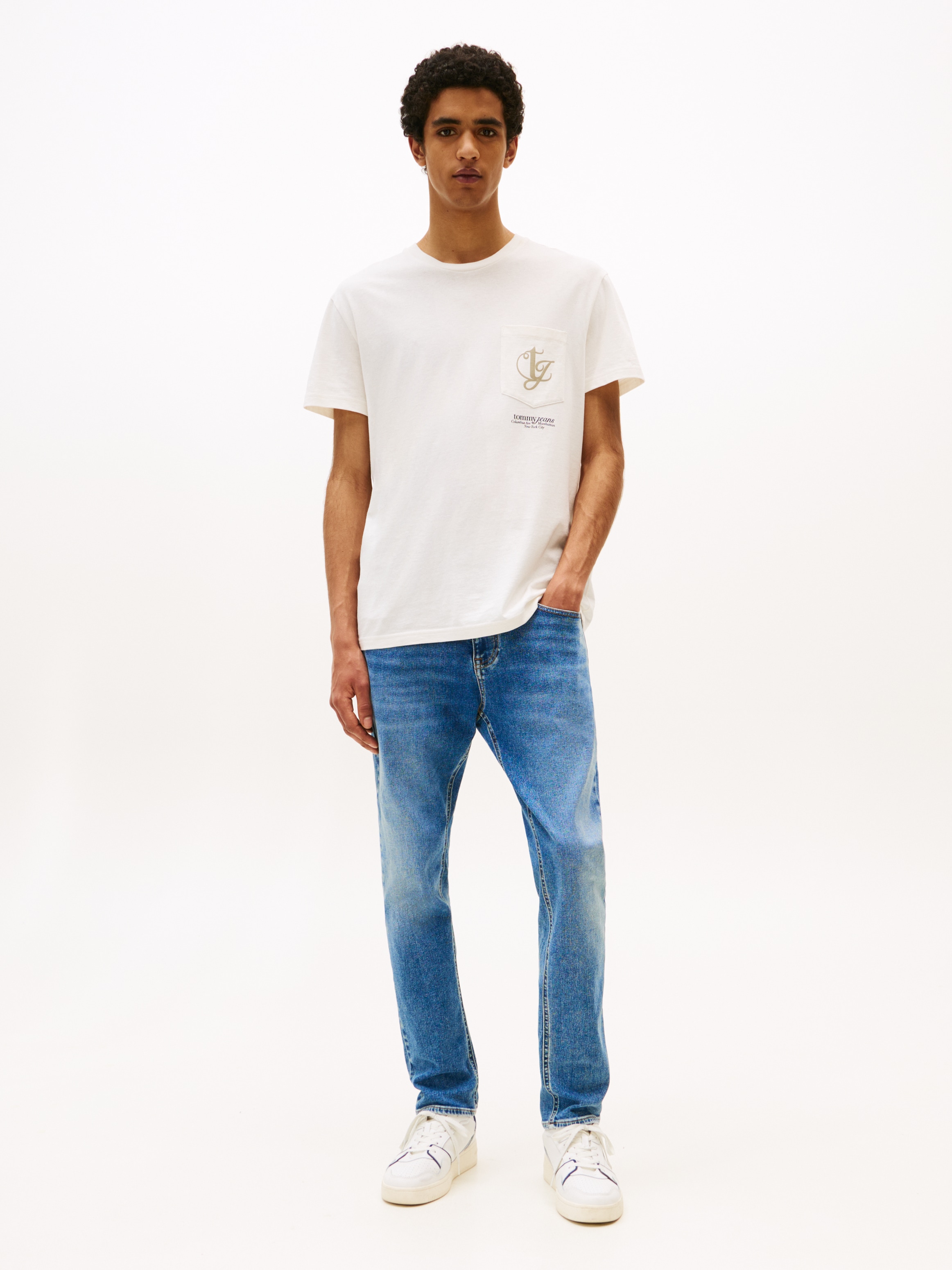 Tommy Jeans Slim-fit-Jeans »Austin Slim Tapered«, Mit Gürtelschlaufen