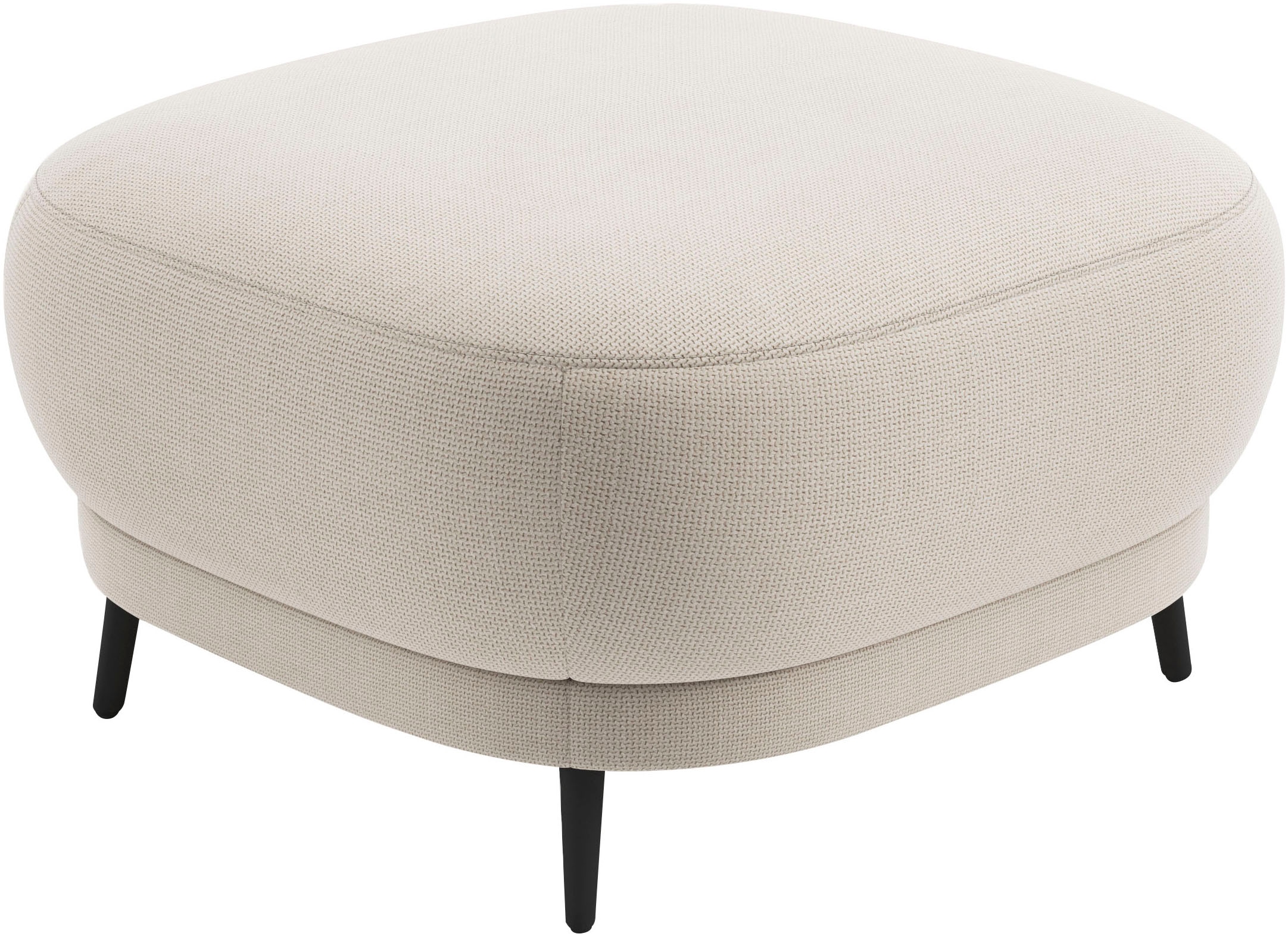 sit&more Polsterhocker »Blues«, mit Metallfüssen, schwarz-matt