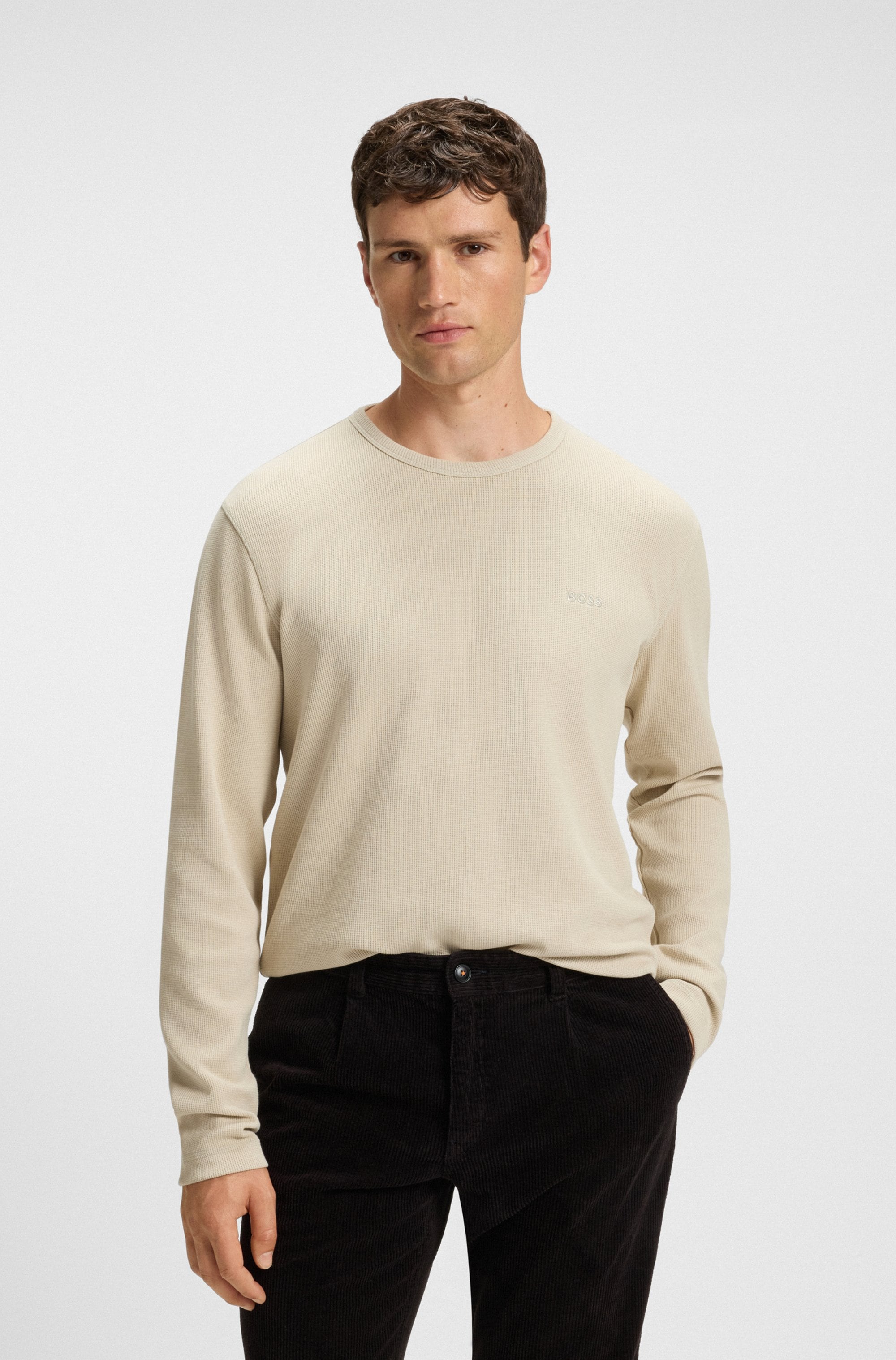 BOSS ORANGE Langarmshirt »Tempesto« mit BOSS-Stickerei