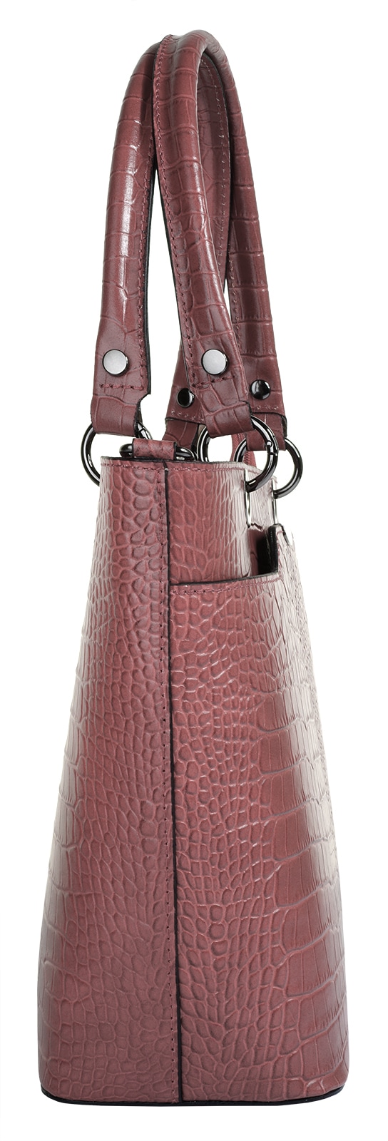 Cluty Henkeltasche, echt Leder, Made in Italy