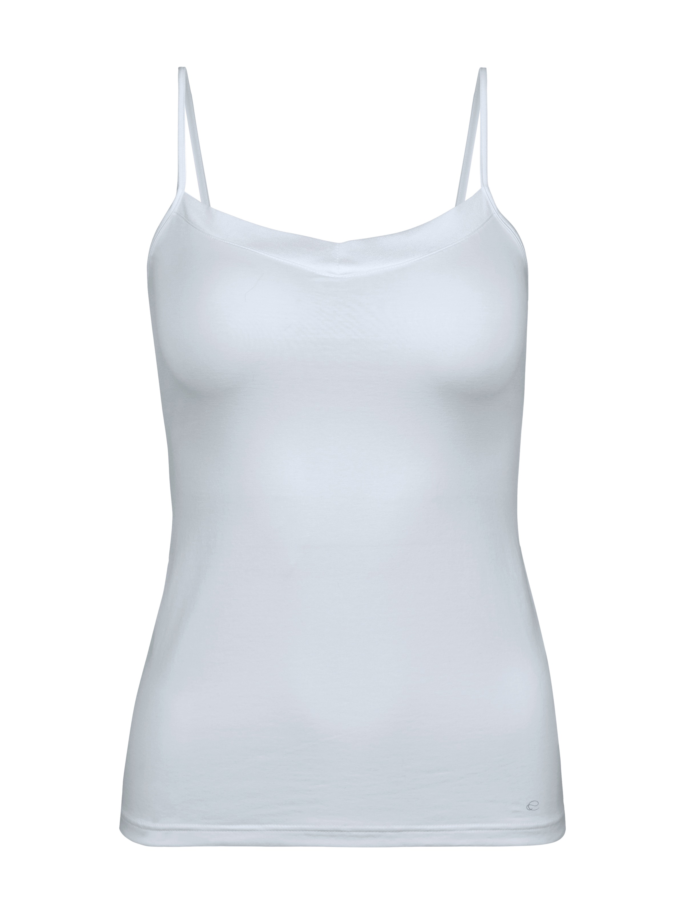 CALIDA Spaghettitop »Cate«, Satin-Einsatz, Single Jersey Qualität, elastisch, weich, feminin
