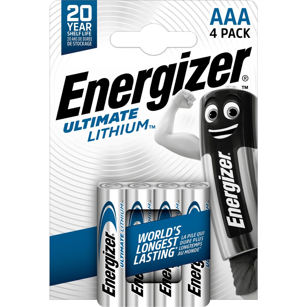 Energizer Batterie »4er Pack Ultimate Lithium Micro (AAA)«, (4 St.)