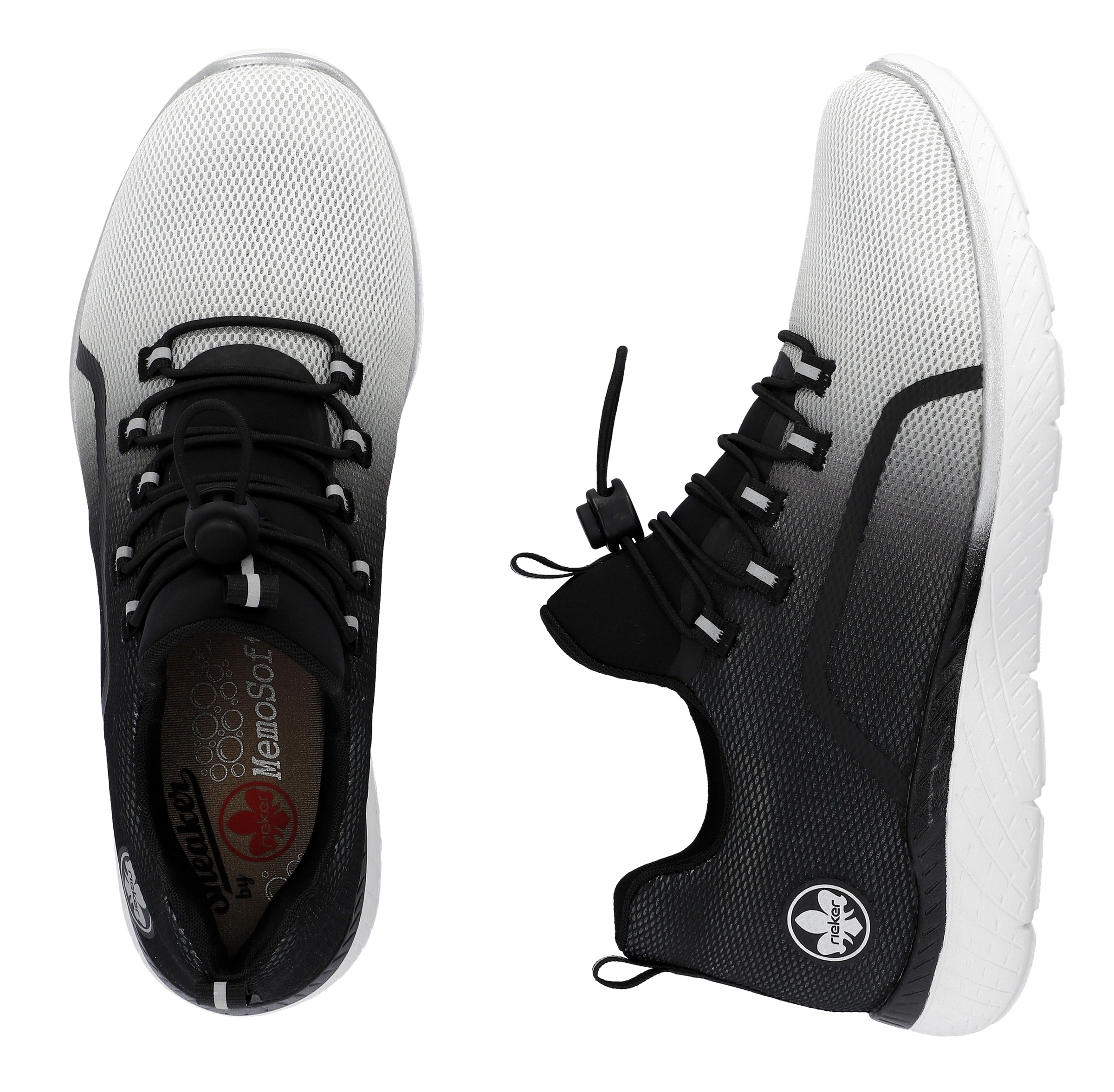 Rieker Slip-On Sneaker, Slipper, Freizeitschuh mit trendigem Farbübergang