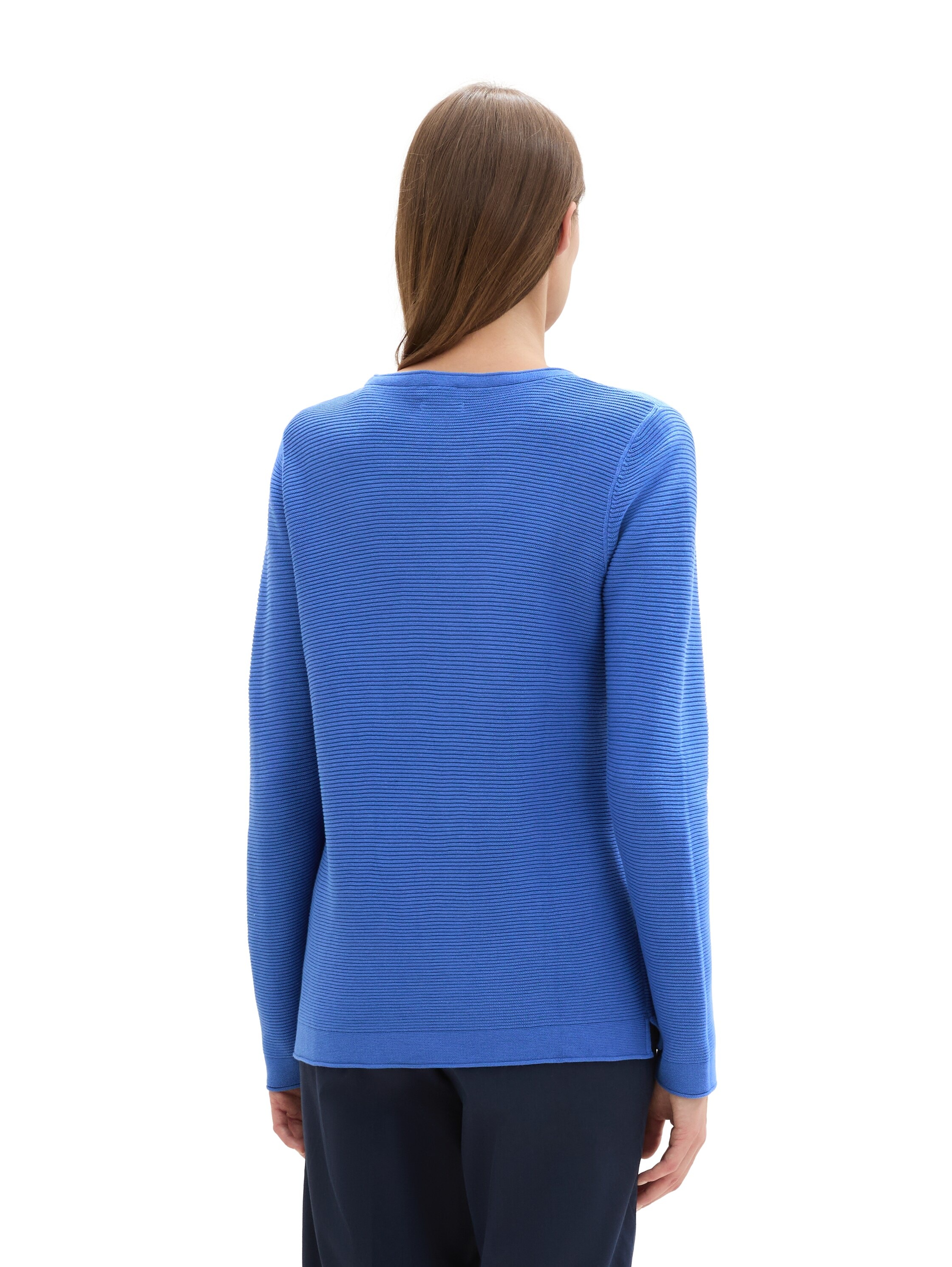 TOM TAILOR Strickpullover, in Streifen Stuktur