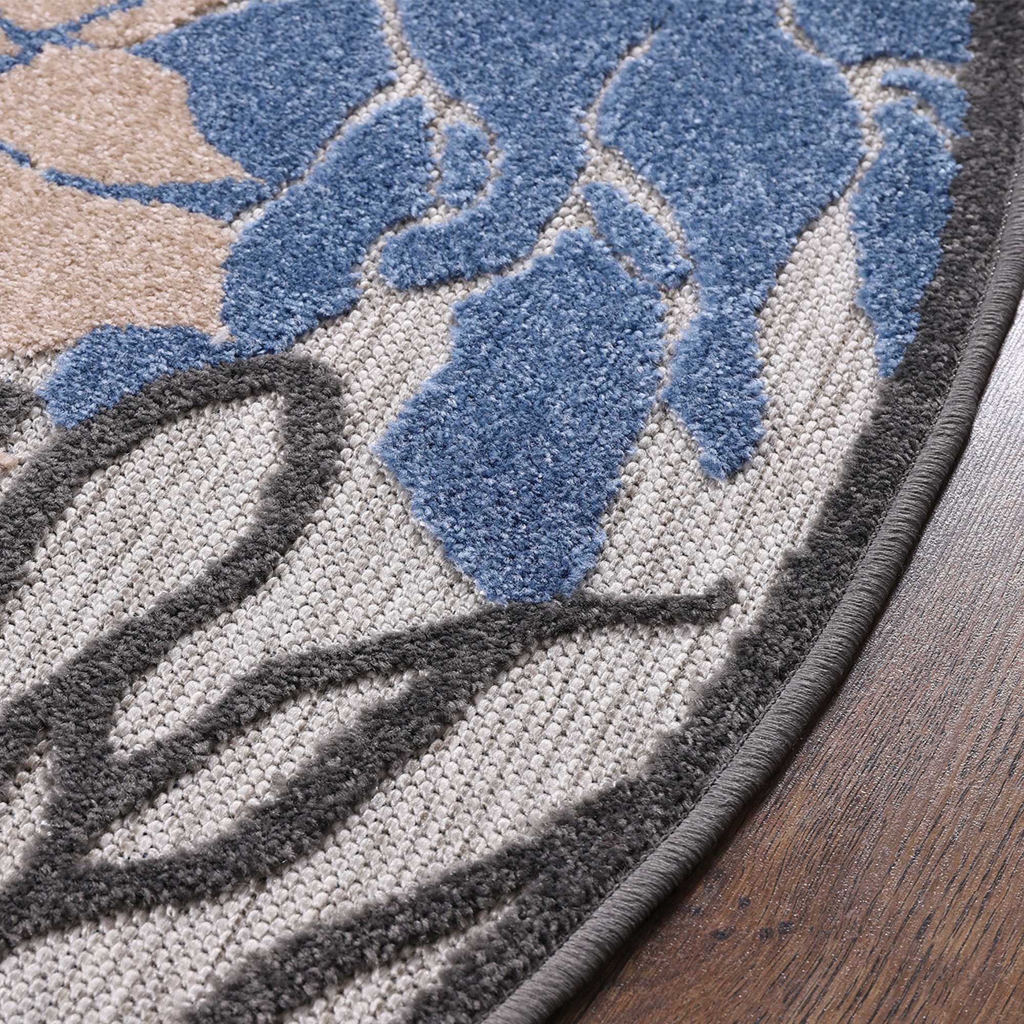 Sanat Teppich »Floral 2 Outdoor«, rund, 6 mm Höhe, In- und Outdoor geeignet, florales Design, Balkon, Terasse